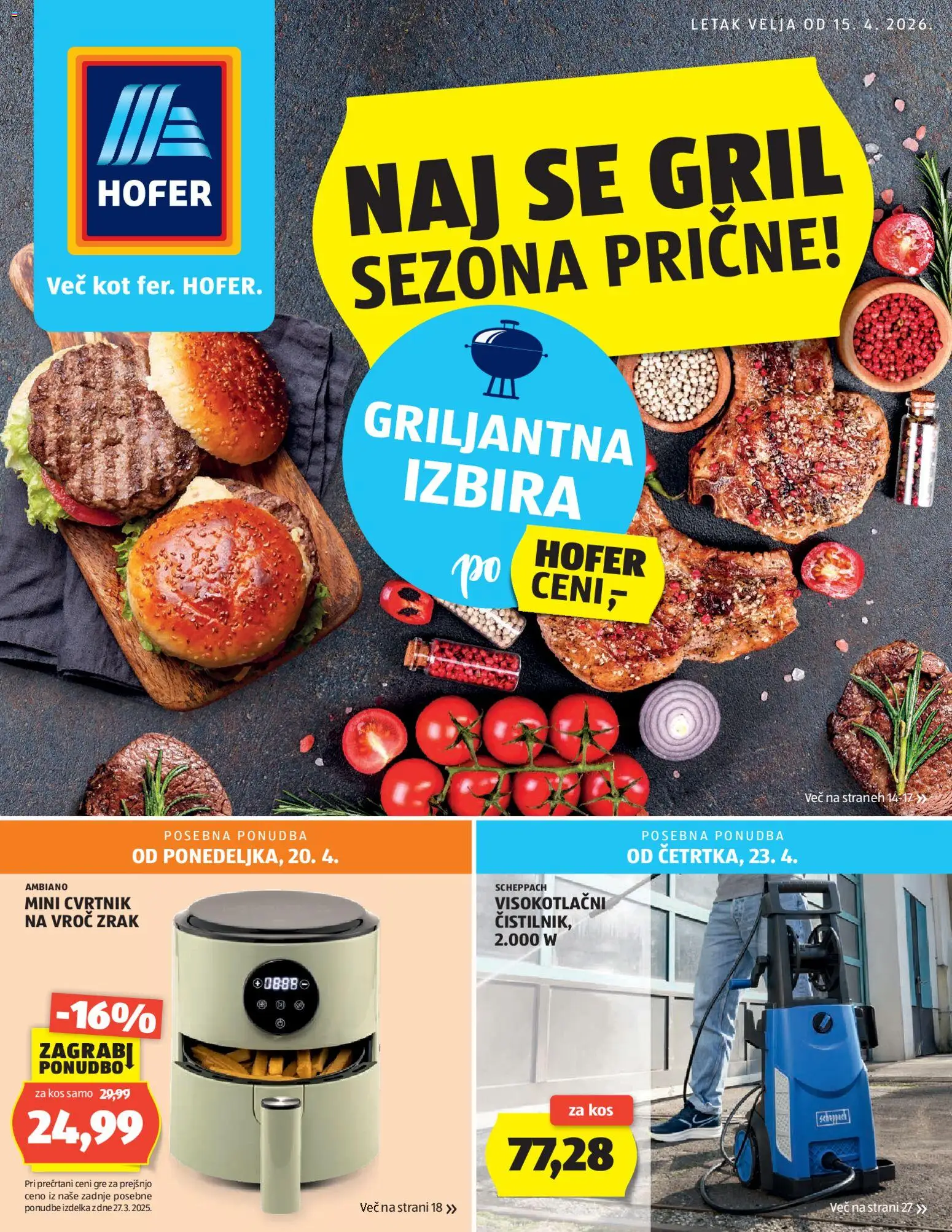 Novi Hofer katalog ponudbe – veljaven od 15.04.2026 | Stran: 1 | Izdelki: Kos