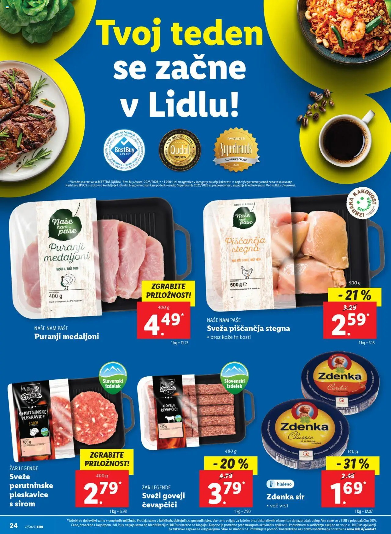 Lidl - Maribor │ velja od 03.07.2025 | Stran: 38 | Izdelki: Čevapčiči, Zar, Pleskavice, Sir
