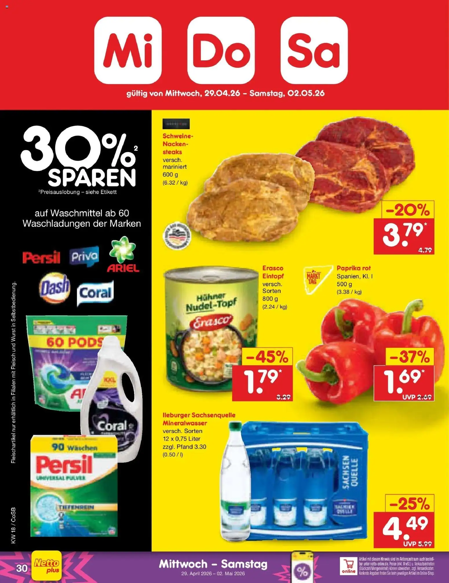 Netto Marken-Discount Prospekt Bitterfeld-Wolfen	 – gültig ab 27.04.2026 | Seite: 48 | Produkte: Ariel, Waschmittel, Wurst, Persil
