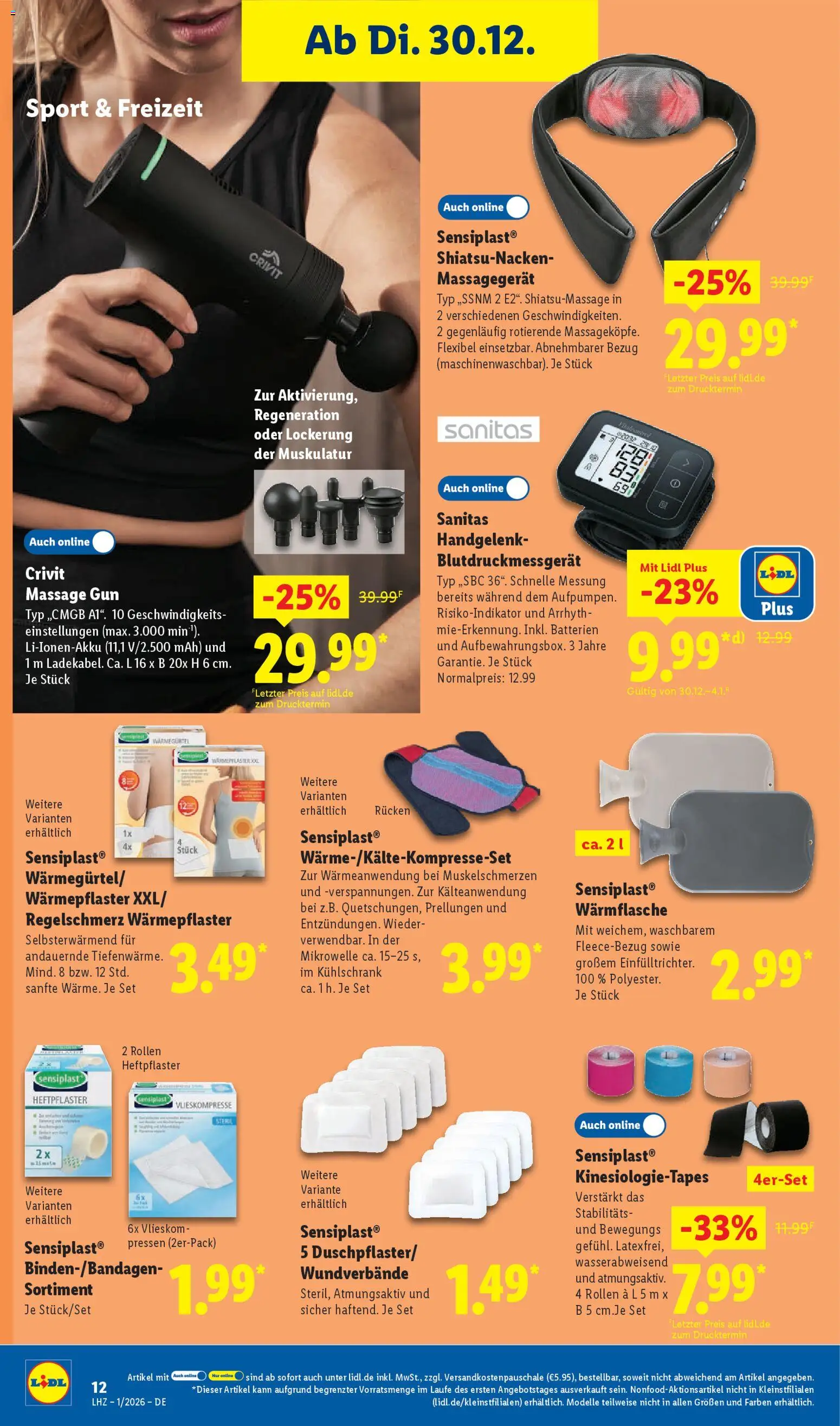 Lidl Prospekt Grimma – gültig ab 29.12.2025 | Seite: 24 | Produkte: Mikrowelle, Batterien, Kühlschrank, Massagegerät