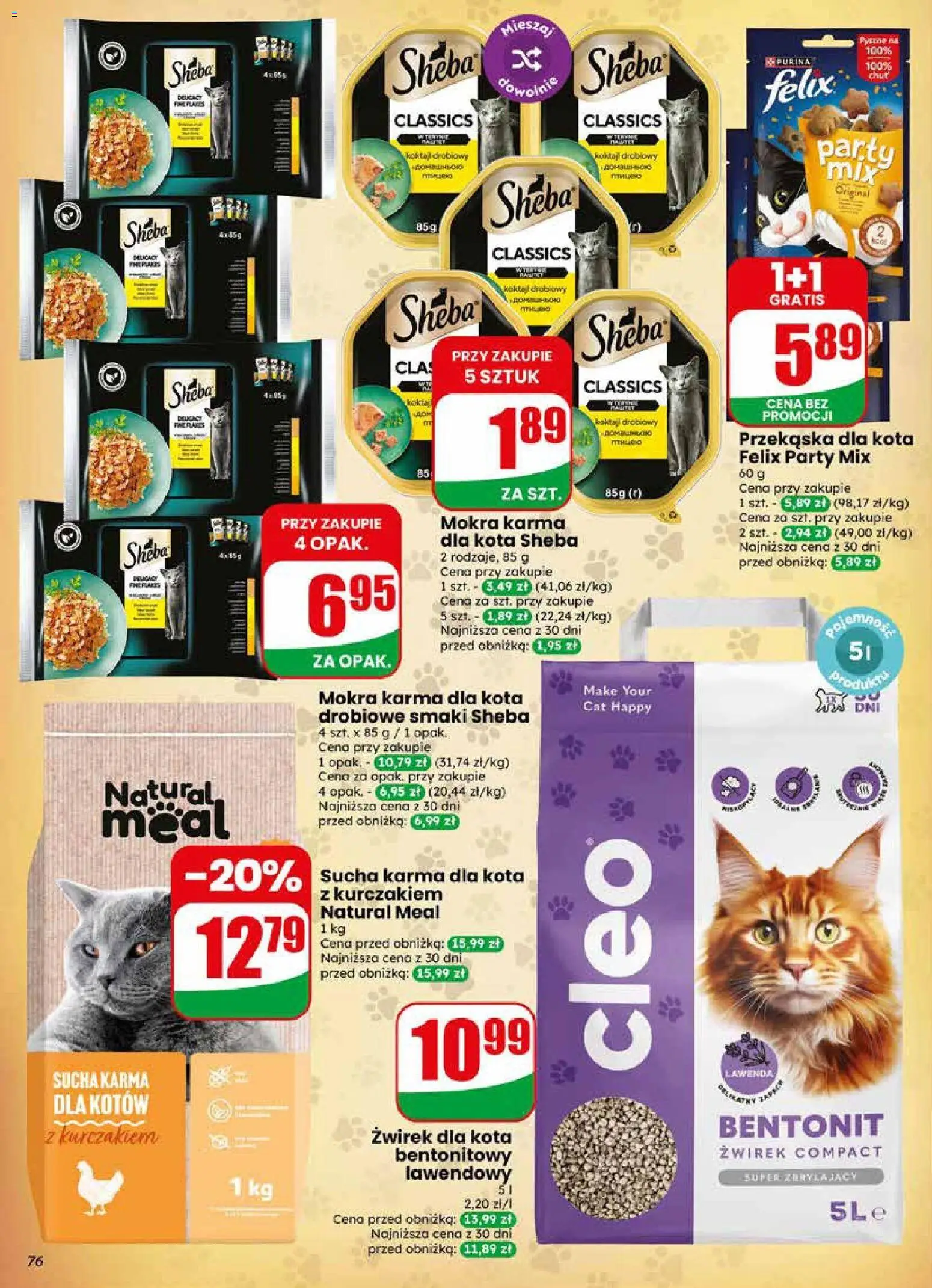 Dino gazetka od 29.04.2026 | Strona: 76 | Produkty: Żwirek dla kota, Karma dla kota