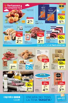 Caprabo folleto │ válido desde el 14.08.2025 | Página: 2 | Productos: Queso, Jamón, Pizza, Pasta
