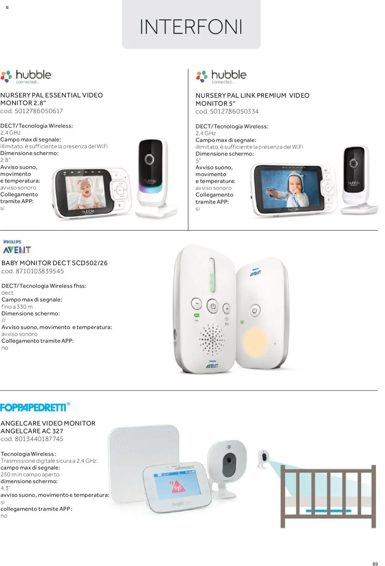 Volantino Prenatal del 01.01.2025 | Pagina: 82 | Prodotti: Schermo, Monitor, Baby monitor, Video