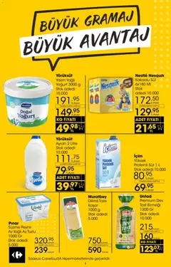 22.04.2026 tarihinden itibaren geçerli olan CarrefourSA kataloğu önizlemesi | Sayfa: 6 | Ürünler: Süt, Peynir, Yoğurt, Ekmek