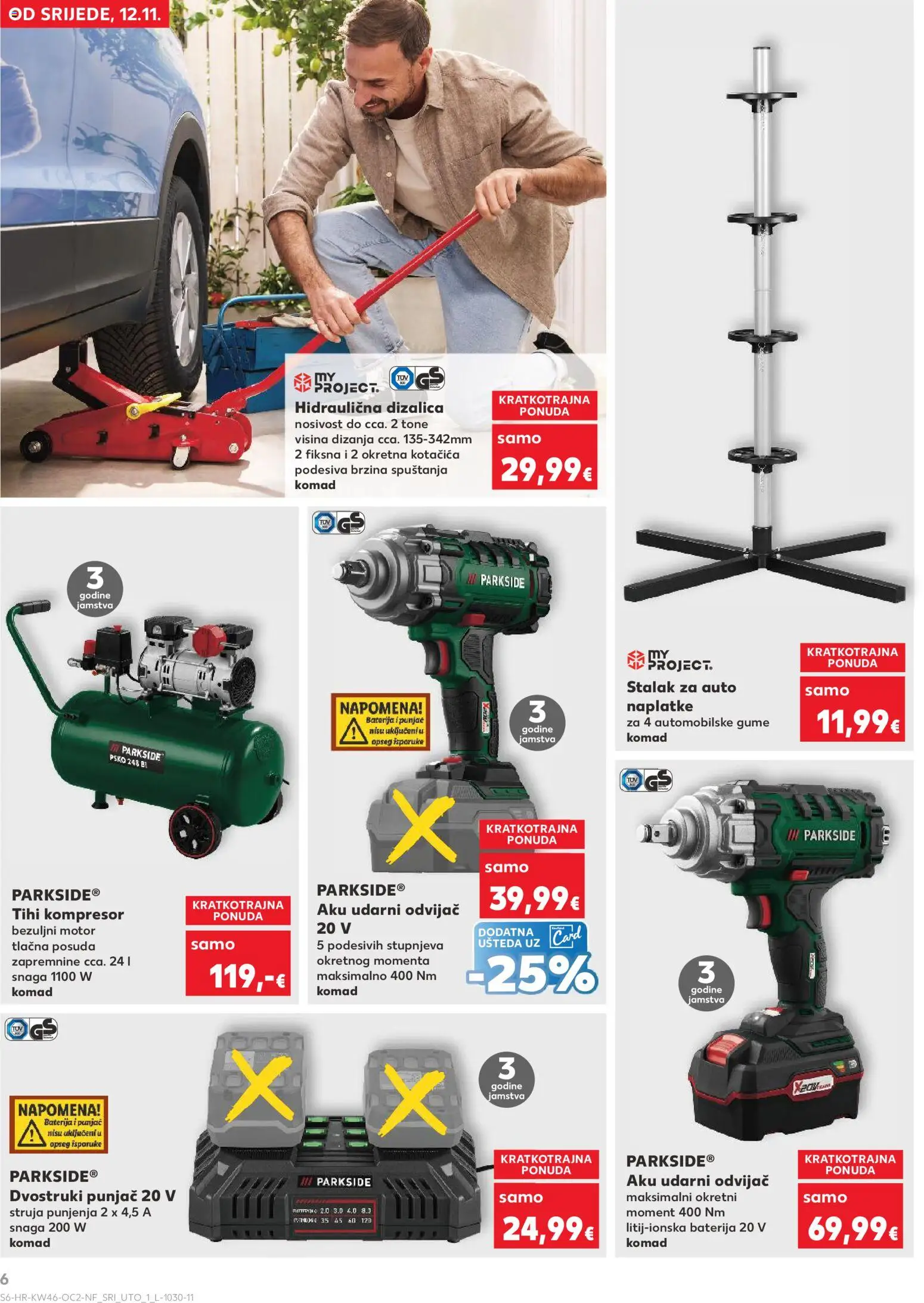 Kaufland katalog | vrijedi od 12.11.2025 | Stranica: 6 | Proizvodi: Baterija, Kompresor, Odvijač, Parkside