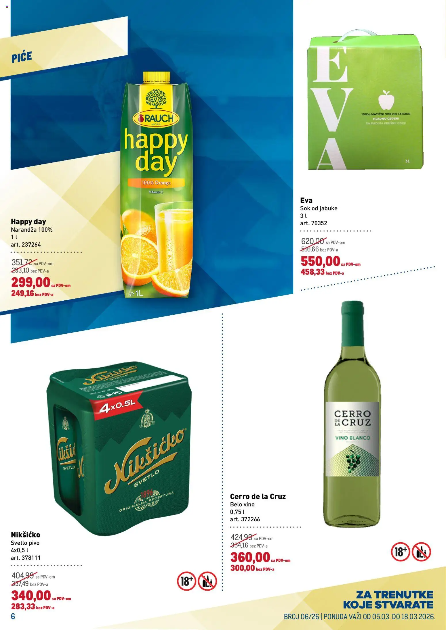Metro katalog - važi od 05.03.2026 | Strana: 6 | Proizvode: Sok, Vino, Pivo, Jabuke