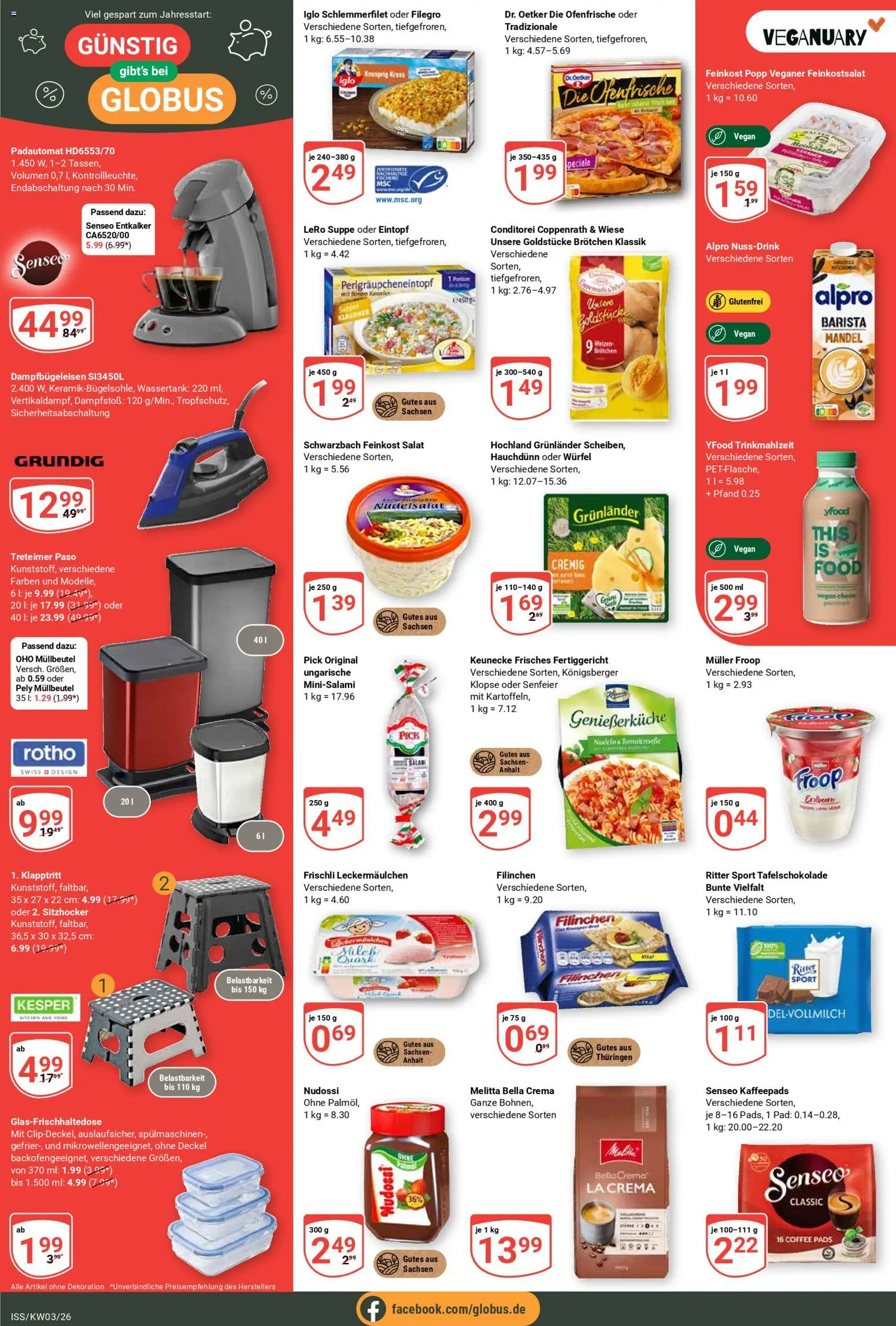 Globus Prospekt 	 – gültig ab 12.01.2026 | Seite: 2 | Produkte: Froop, Iglo, Ofenfrische, Senseo kaffeepads