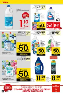 Vista previa Eroski - Siempre a buen precio  válido desde el 12.02.2026 | Página: 32 | Productos: Detergente, Té, Detergente líquido, Suavizante