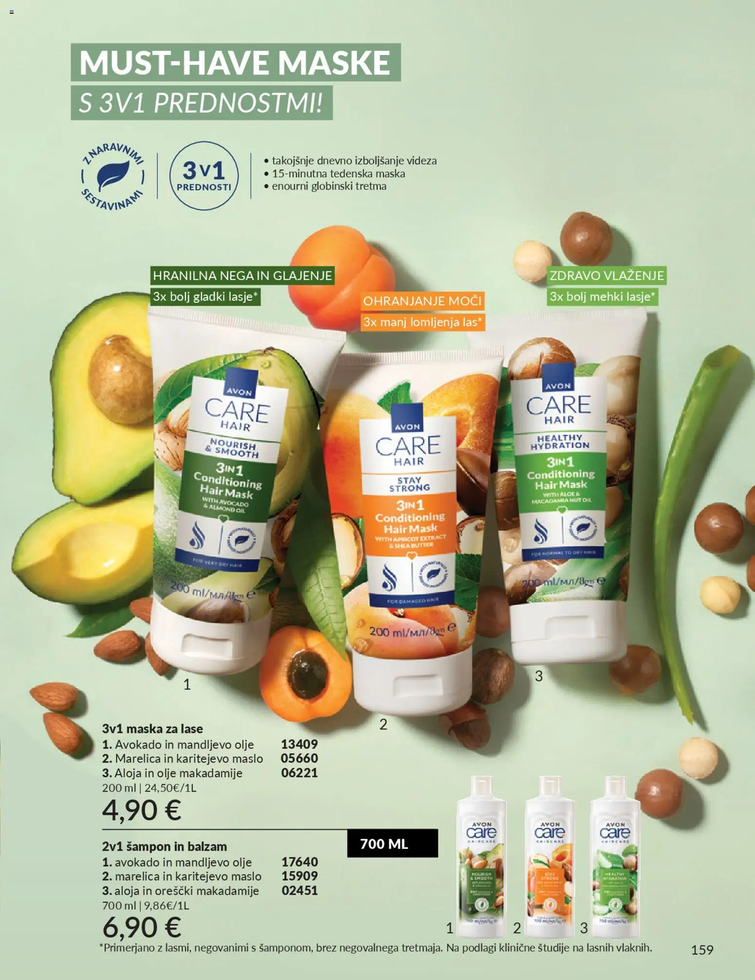 Novi Avon katalog ponudbe – veljaven od 29.12.2025 | Stran: 159 | Izdelki: Sampon, Maska za lase, Maska, Olje