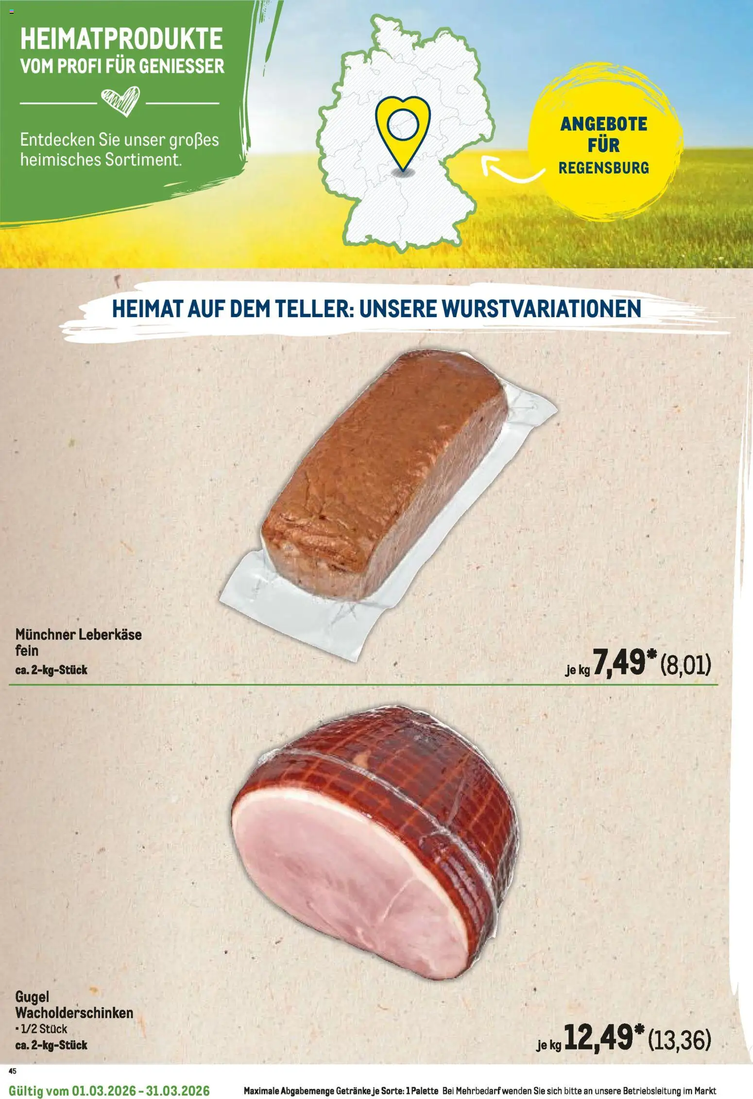 Metro Regionaler Flyer – gültig ab 01.03.2026 | Seite: 106 | Produkte: Leberkase