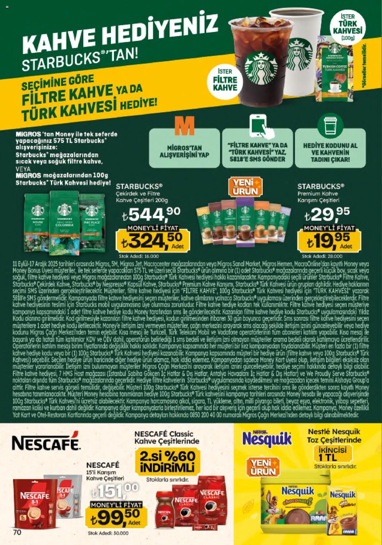Migros Katalog - Migroskop - 11.09.2025 tarihinden itibaren geçerlidir | Sayfa: 70 | Ürünler: Kahve