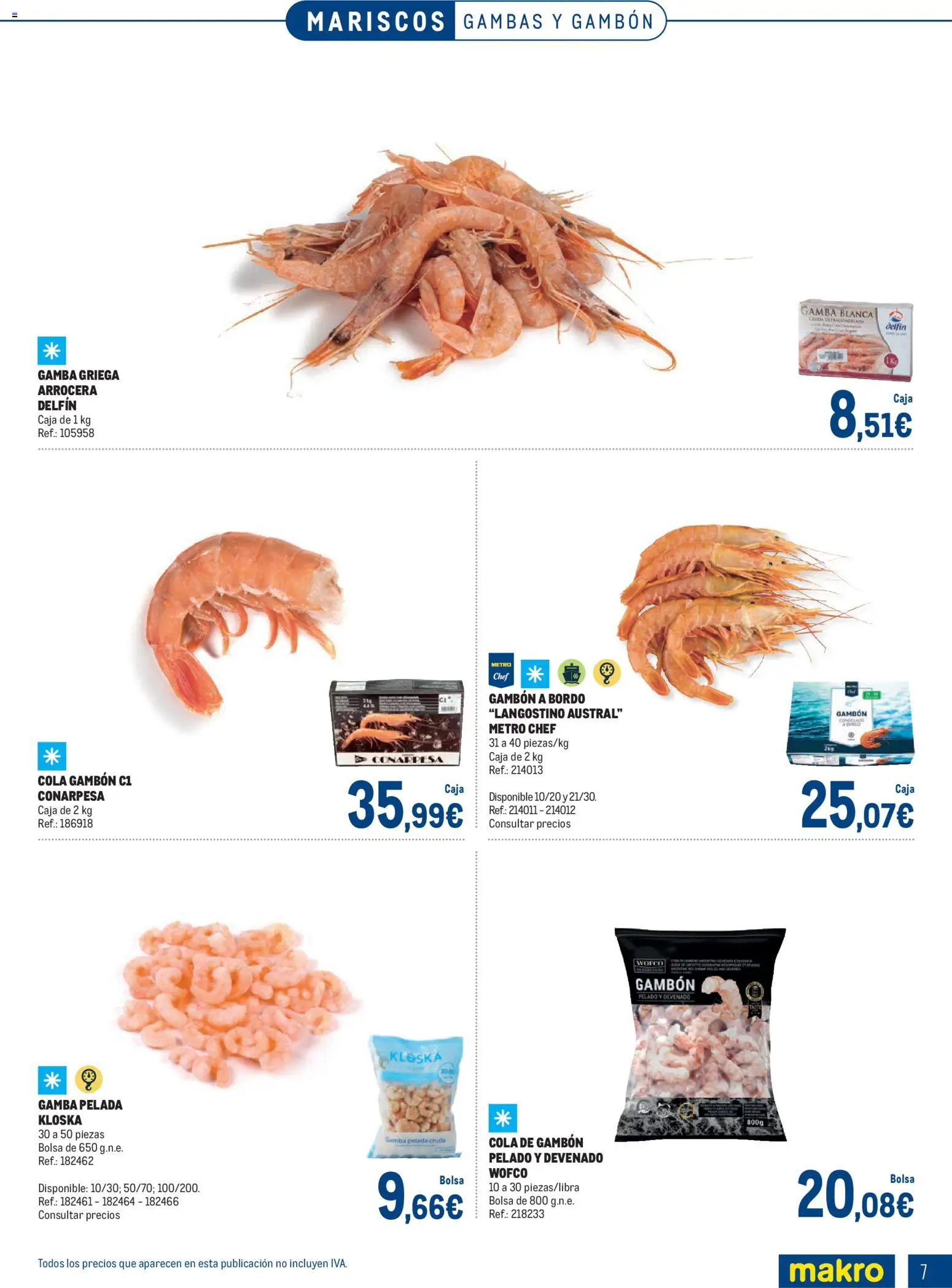 Makro Especial Pescados Norte 3 │ válido desde el 06.04.2026 | Página: 7 | Productos: Bolsa, Caja, Langostino, Gamba