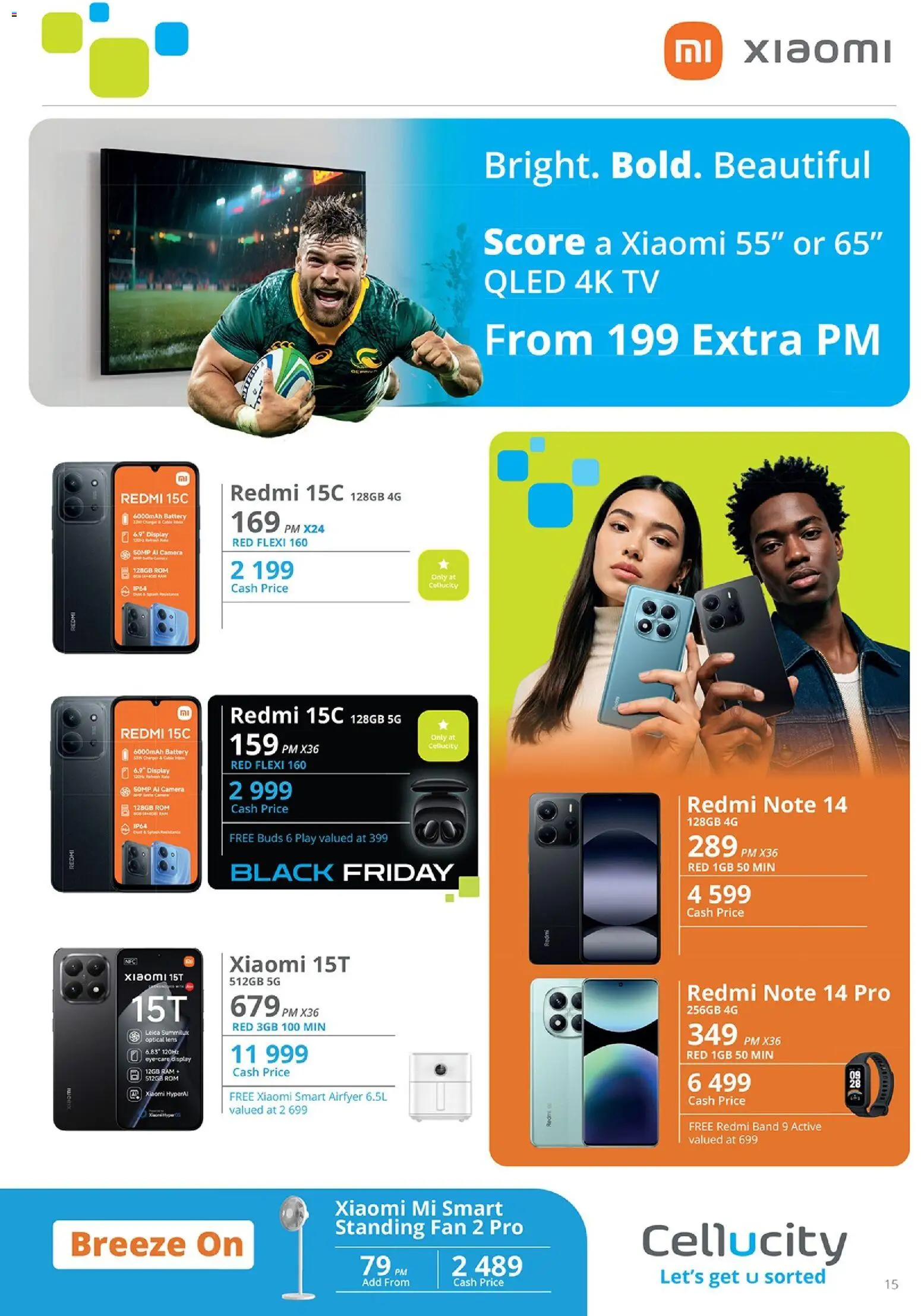 New Cellucity catalogue – valid from 07.11.2025 | Page: 15 | Products: Camera, Fan, TV, Battery