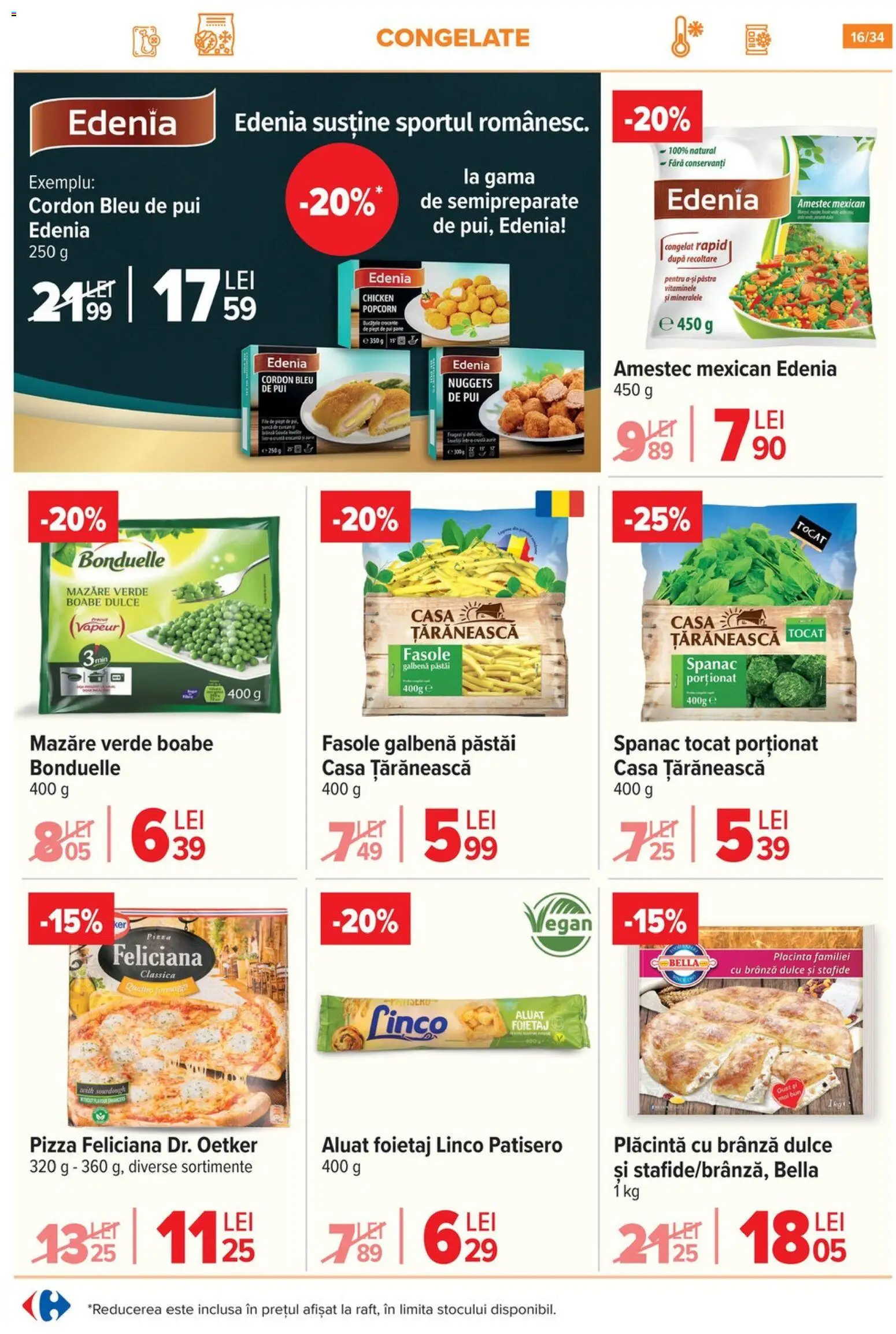 Noul catalog Carrefour – valabil de la 05.11.2025 | Pagină: 16 | Produse: Mazăre, Foietaj, Brânză, Stafide