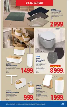 Lidl akciós újság - amely érvényes a következő dátumtól: 19.03.2026 | Oldal: 41 | Termékek: Wc-ülőke, Játékok, Tárolódoboz, Fürdőszobaszőnyeg