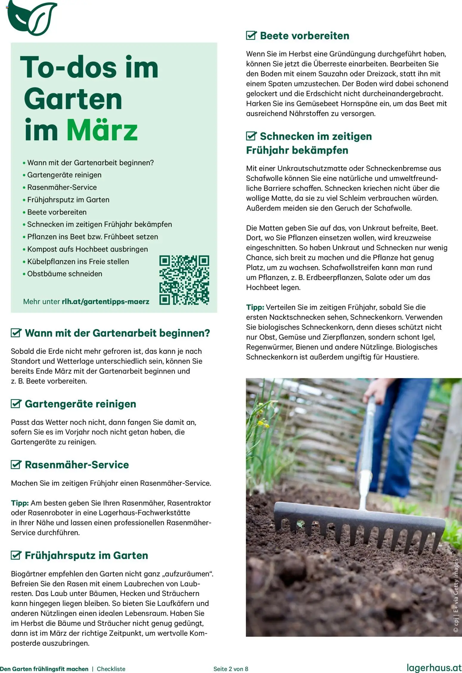 Lagerhaus  Den Garten fruehlingsfit machen gültig ab 01.01.2026 | Seite: 2 | Produkte: Gemüse, Rasenmäher