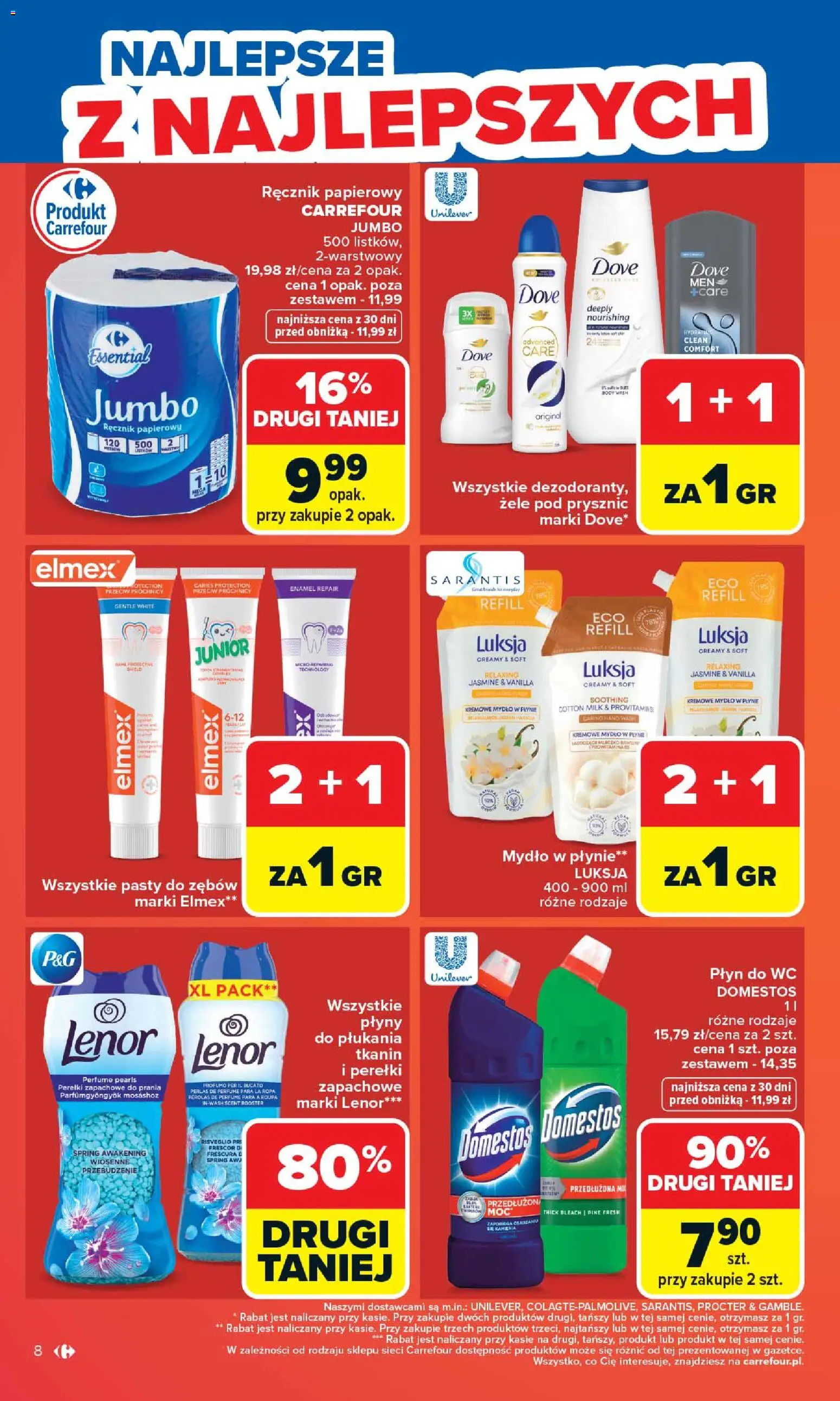 Carrefour gazetka od 20.04.2026 | Strona: 10 | Produkty: Kremowe mydło w płynie, Mydło w płynie, Domestos, Body