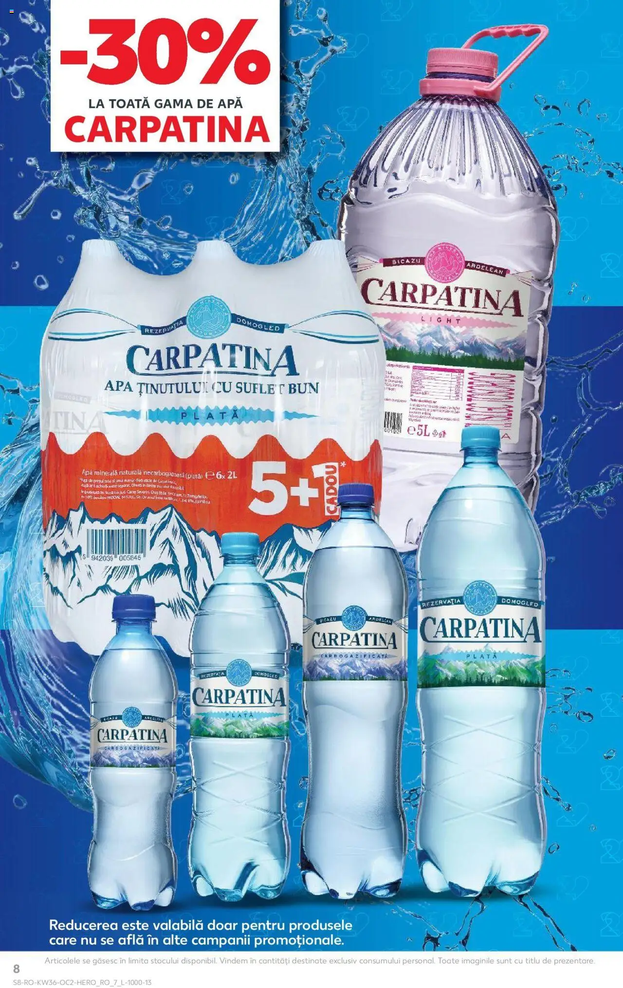 Noul catalog Kaufland – valabil de la 03.09.2025 | Pagină: 8 | Produse: Yazı tahtası kalemi, Apă