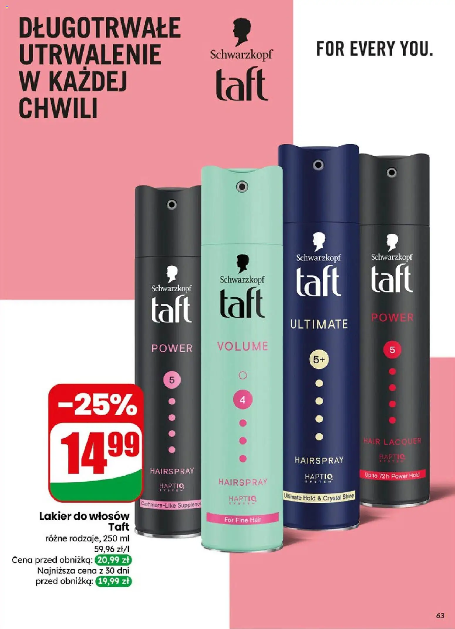 Dino gazetka od 08.04.2026 | Strona: 63 | Produkty: Lakier do włosów