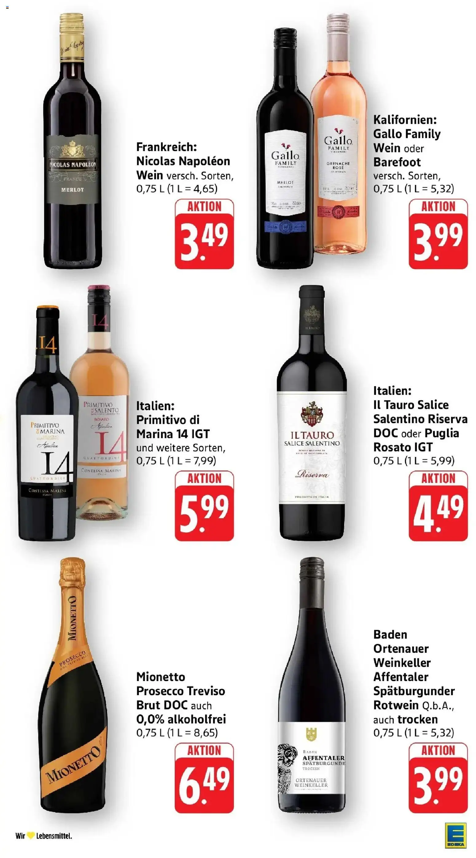 Edeka prospekt Weinstadt-Großheppach	 – gültig ab 12.04.2026 | Seite: 36 | Produkte: Rotwein, Merlot, Prosecco, Wein