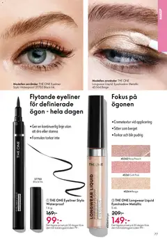 THE ONE Eyeliner Stylo Waterproof, Waterproof eyeliner, 1.6 g. Ger en kontinuerlig linje utan att dra eller stanna. Formulan torkar inte. - Förhandsvisning av reklamblad från butik Oriflame aktuell från 10.12.2025 | Sida: 77 | Produkter: Eyeliner