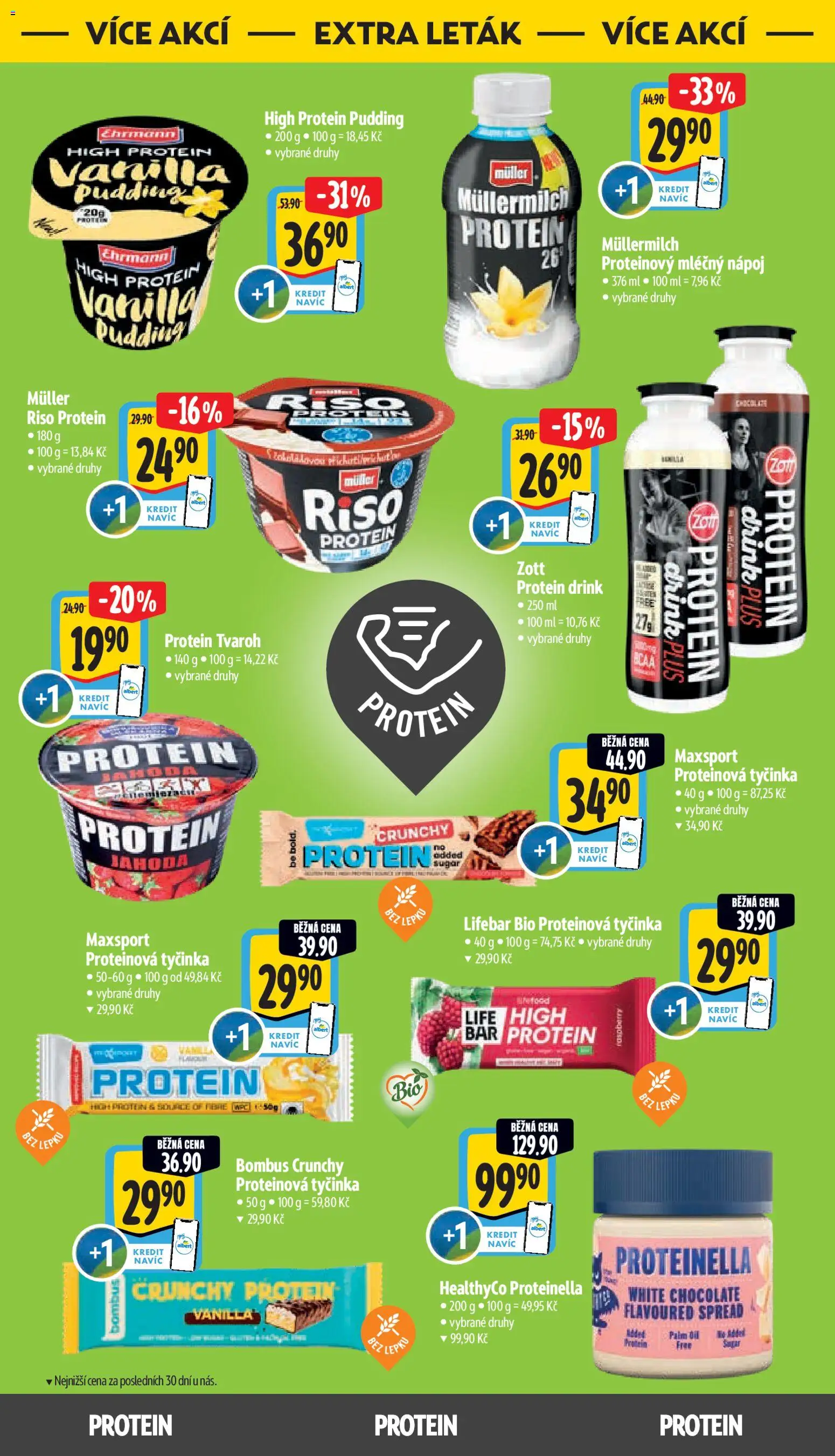Albert leták - Supermarket od 18.02.2026 | Strana: 35 | Produkty: Tvaroh, Protein pudding, Protein, Müllermilch