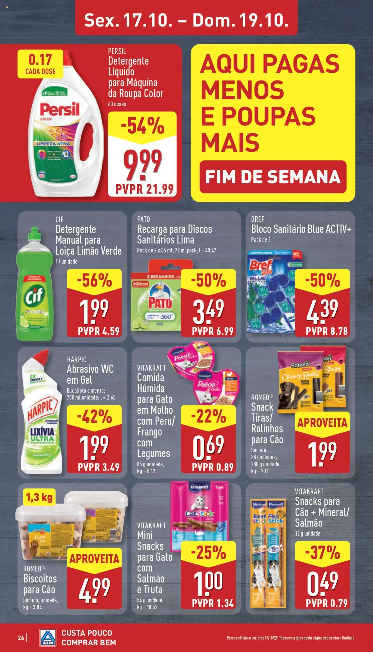 Aldi folheto │ válido de 13.10.2025 | Página: 26 | Produtos: Frango, Detergente, Salmão, Biscoitos