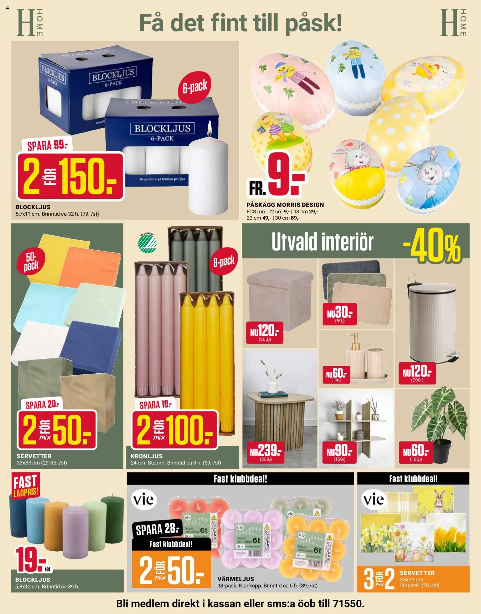 ÖoB reklamblad aktuell från 09.03.2026 | Sida: 5 | Produkter: Värmeljus, Ljus, Servetter