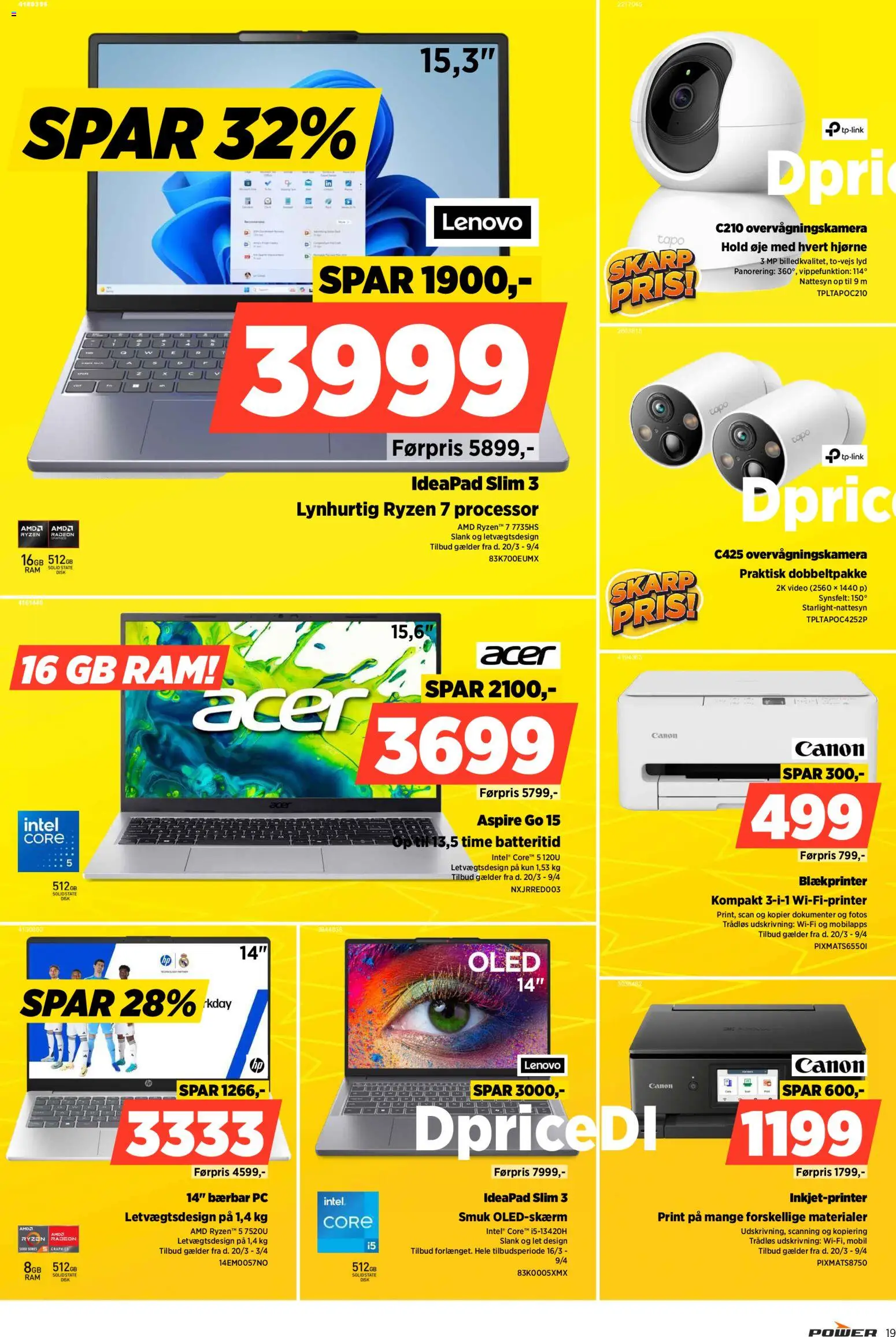 Power tilbudsavis – gyldig fra 20.03.2026 | Side: 19 | Produkter: Processor, RAM, Disk, Lyd
