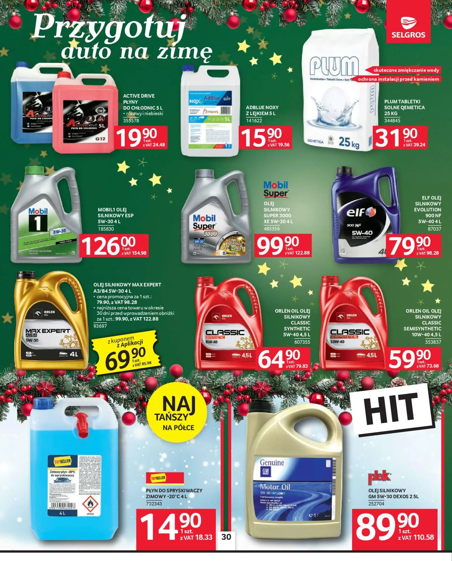 Selgros cash&carry Gazetka - Oferta przemysłowa od 04.12.2025 | Strona: 32 | Produkty: Płyn do spryskiwaczy zimowy, Płyn do spryskiwaczy, Olej