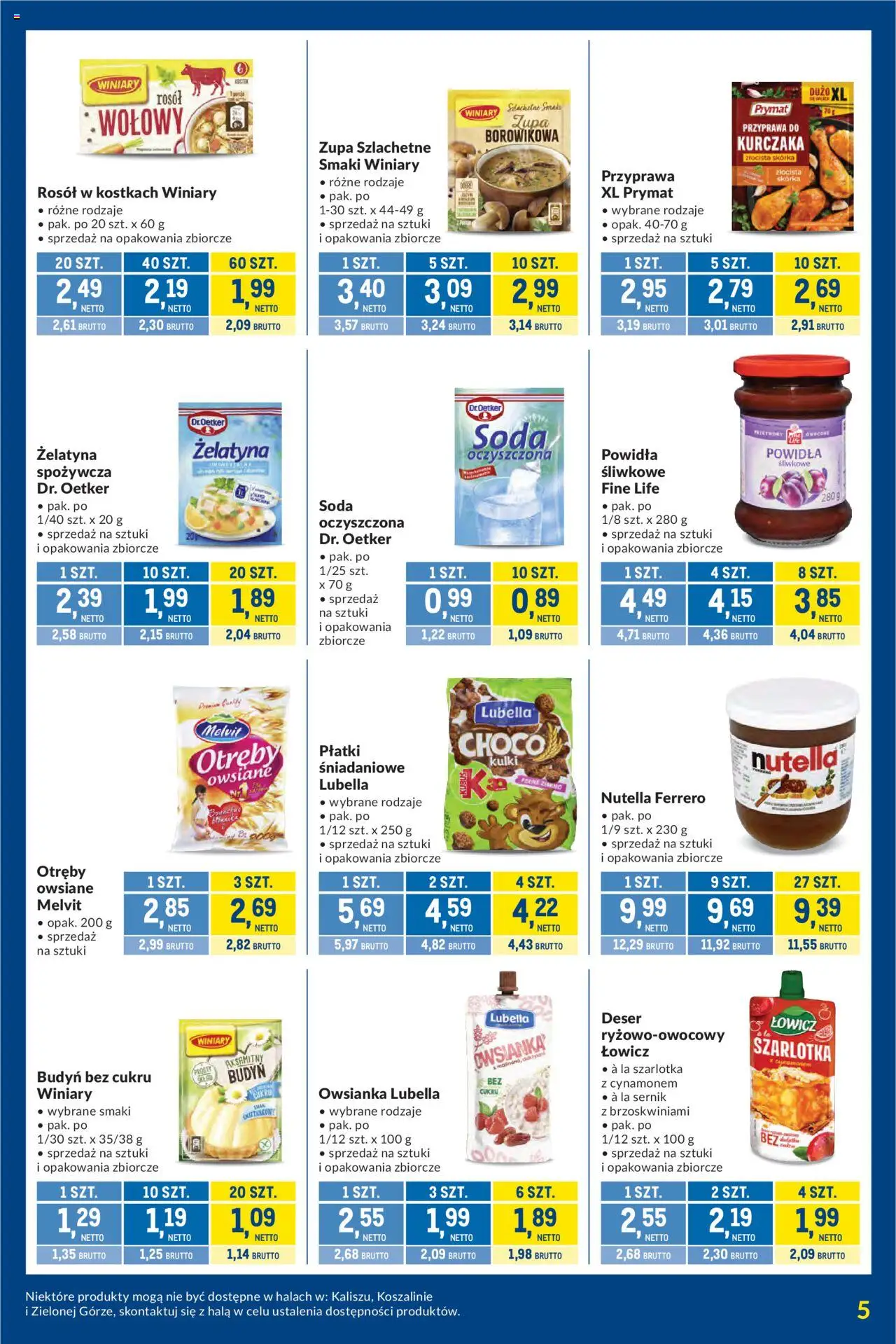 Makro Gazetka - Kupujesz więcej płacisz mniej od 30.09.2025 | Strona: 5 | Produkty: Żelatyna, Powidła, Zupa, Otręby owsiane