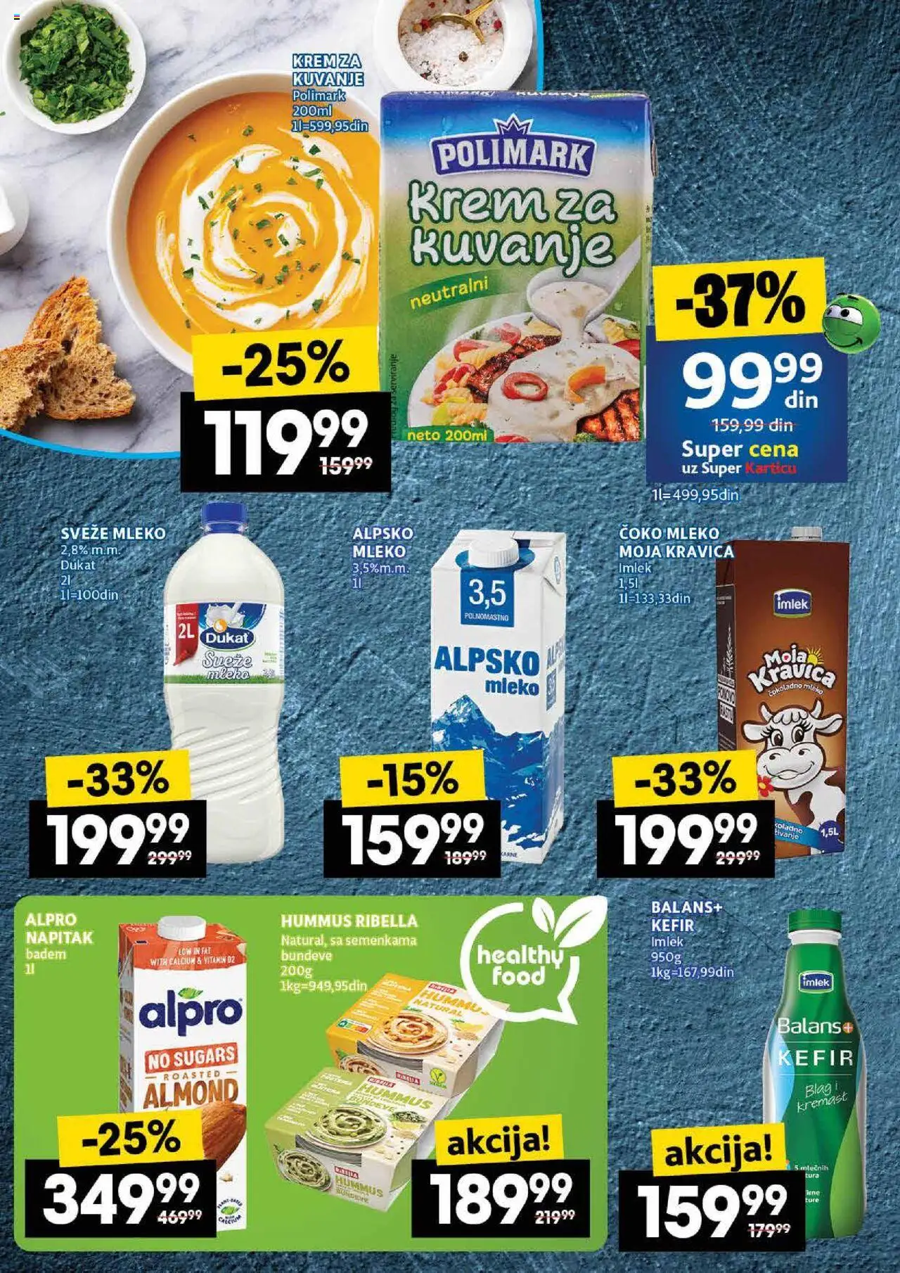 Idea katalog - važi od 14.08.2025 | Strana: 20 | Proizvode: Čokoladno mleko, Badem, Sveže mleko, Alpro