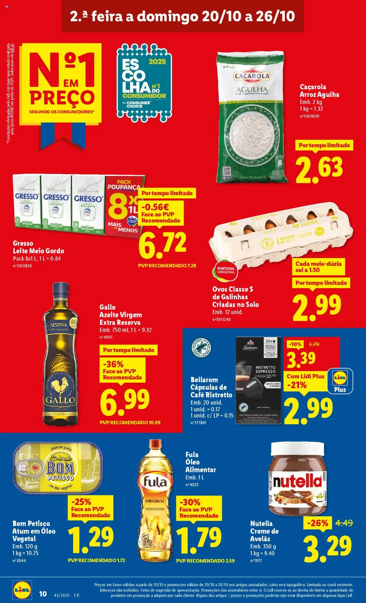 Lidl folheto │ válido de 20.10.2025 | Página: 10 | Produtos: Base, Óleo, Arroz, Creme