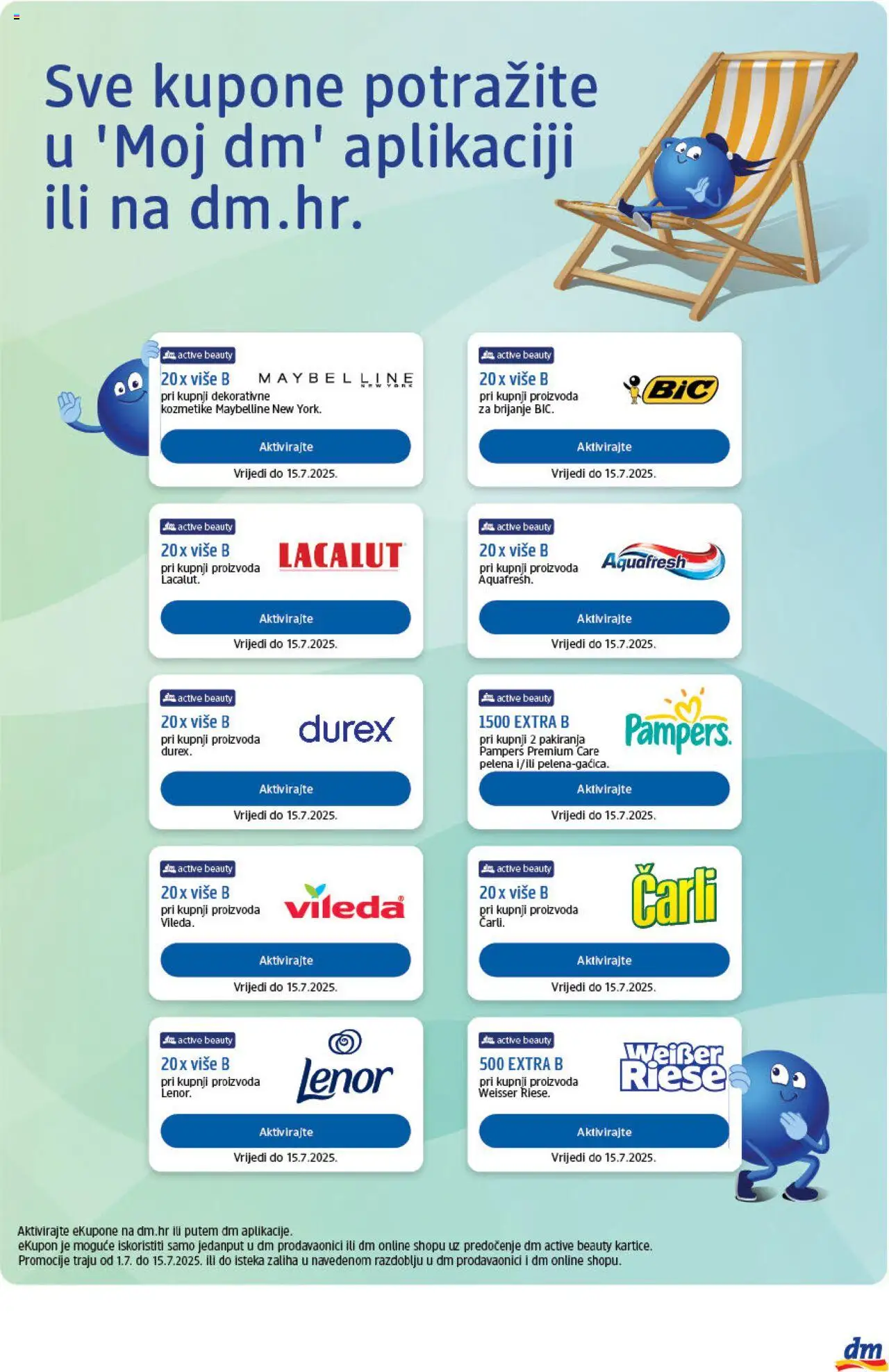 DM katalog | vrijedi od 01.07.2025 | Stranica: 31 | Proizvodi: Pampers, Maybelline, Lacalut, Vileda
