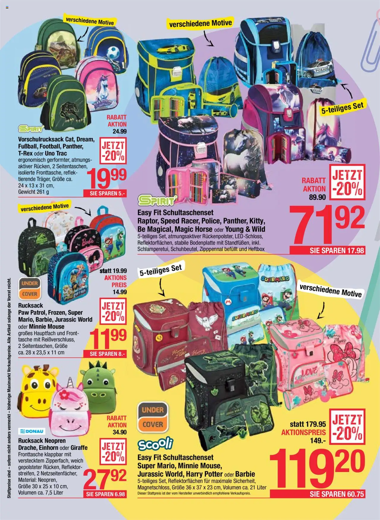 Maximarkt Beilage nächste Woche gültig ab 28.07.2025 | Seite: 6 | Produkte: Rucksack, Tasche, Gewicht