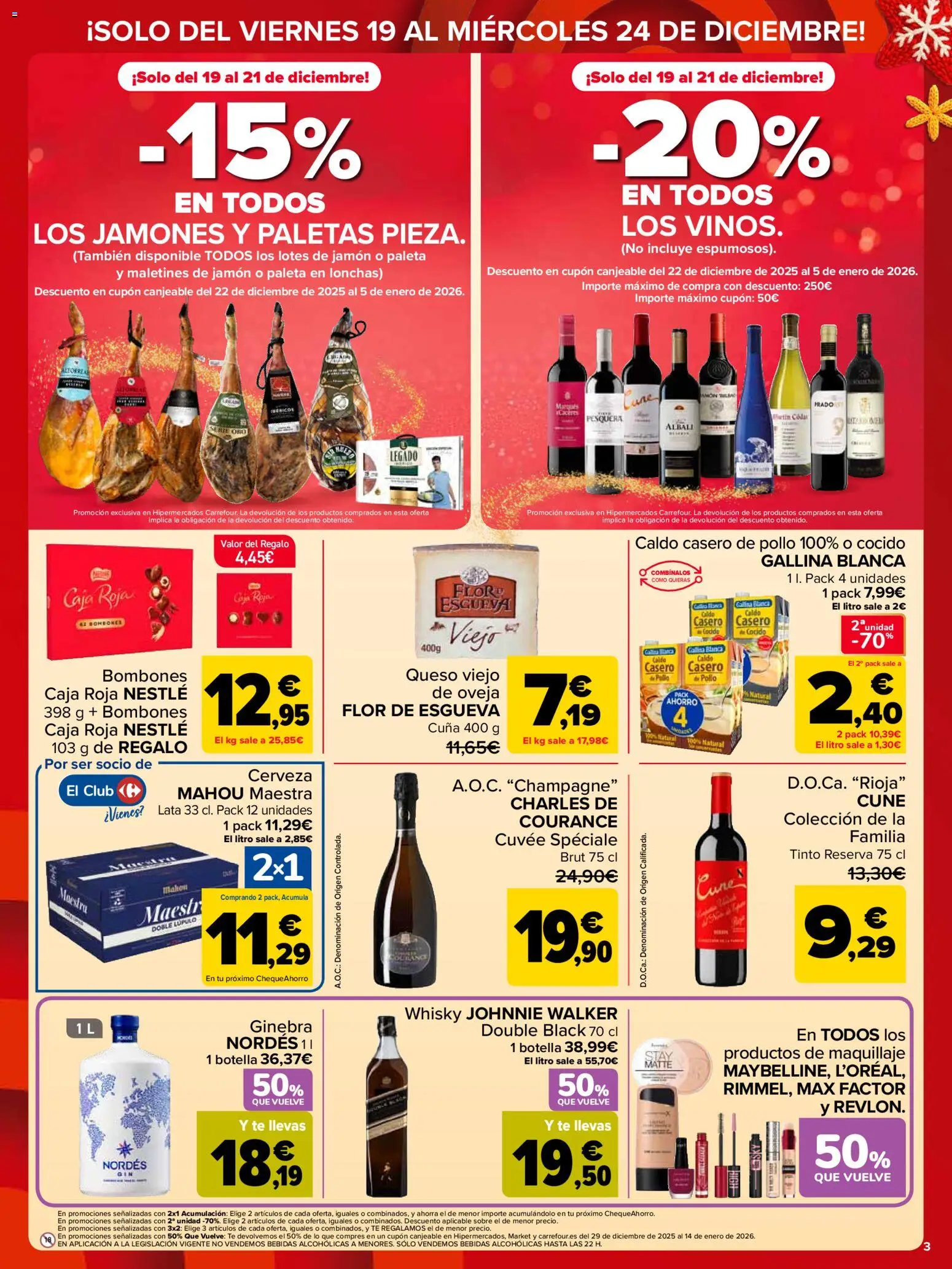 Carrefour folleto │ válido desde el 19.12.2025 | Página: 3 | Productos: Té, Whisky, Cuna, Caja