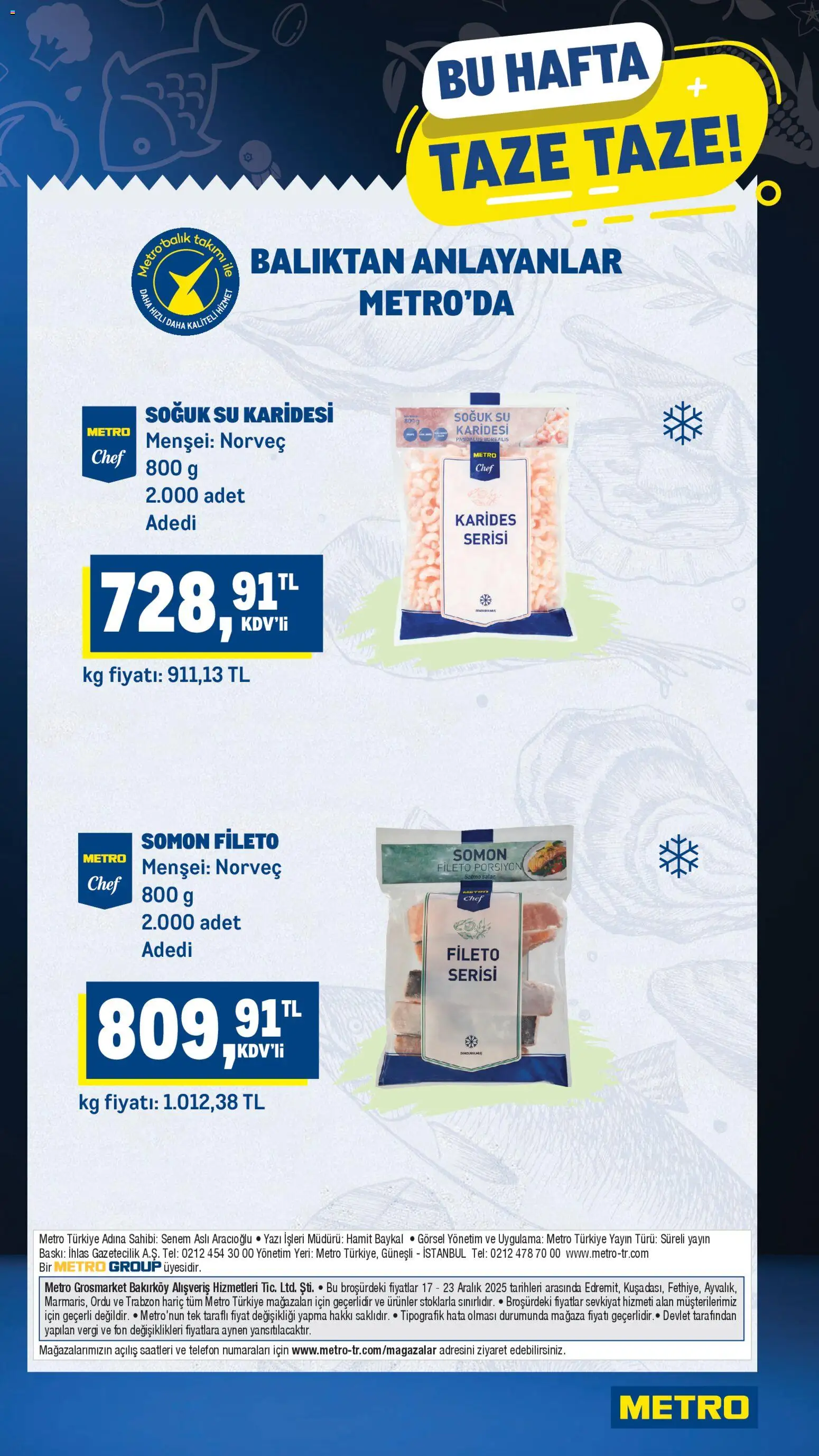 Metro Katalog - 17.12.2025 tarihinden itibaren geçerlidir | Sayfa: 9 | Ürünler: Baskı, Su, Telefon, Somon