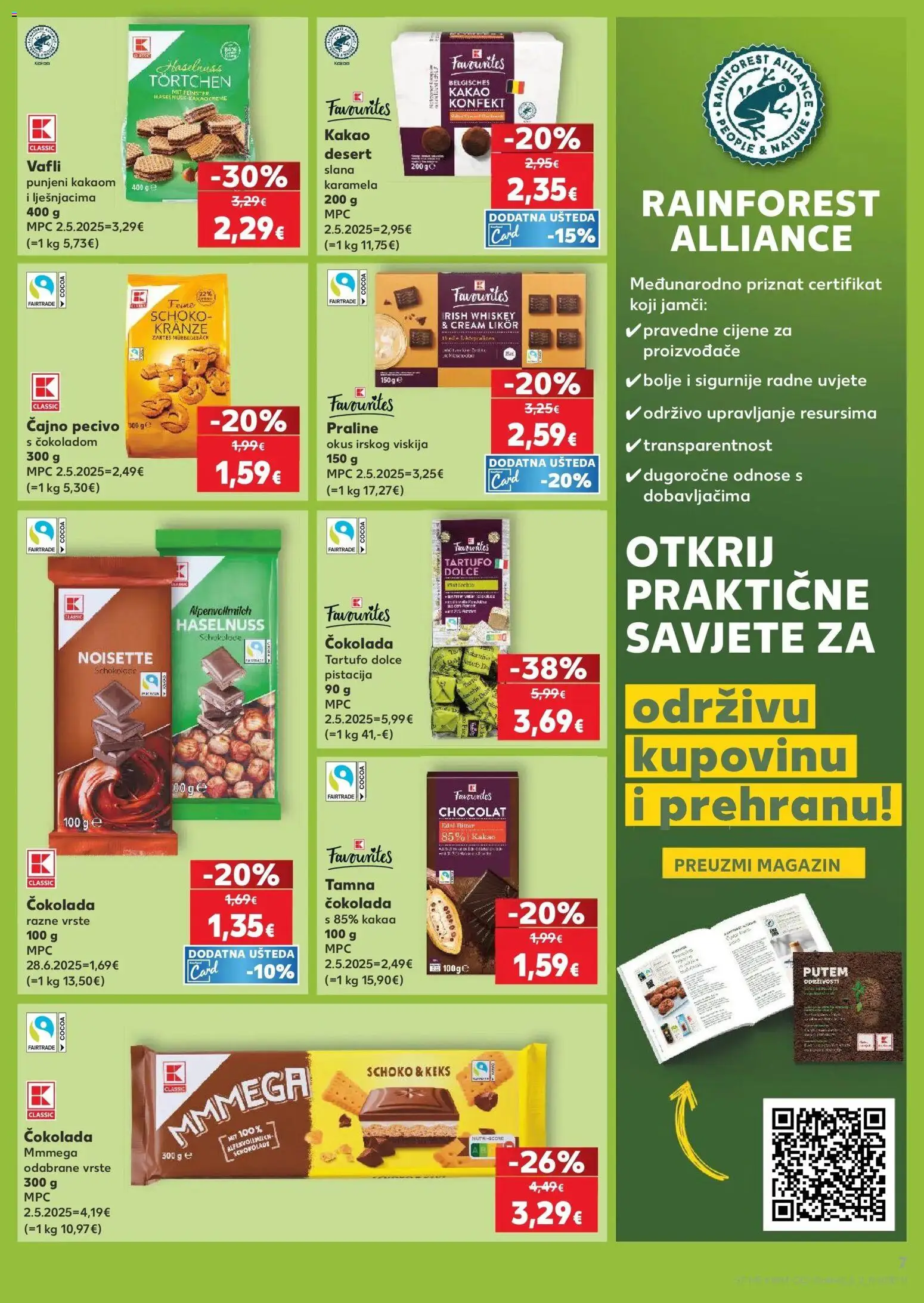 Kaufland katalog | vrijedi od 01.04.2026 | Stranica: 7 | Proizvodi: Praline, Čokolada, Keks, Kakao