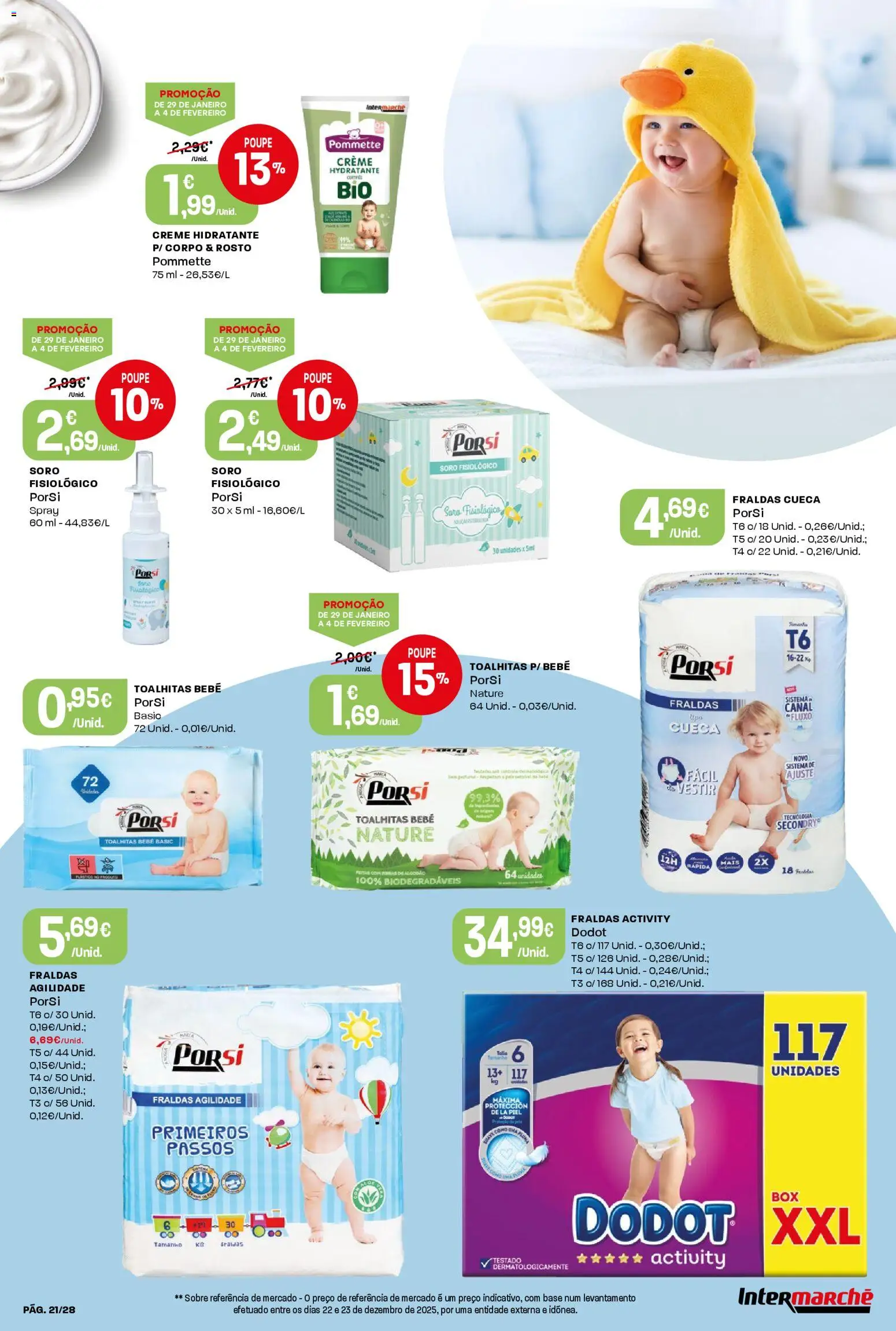 Intermarché Folheto Contact │ válido de 29.01.2026 | Página: 21 | Produtos: Fraldas, Base, Creme