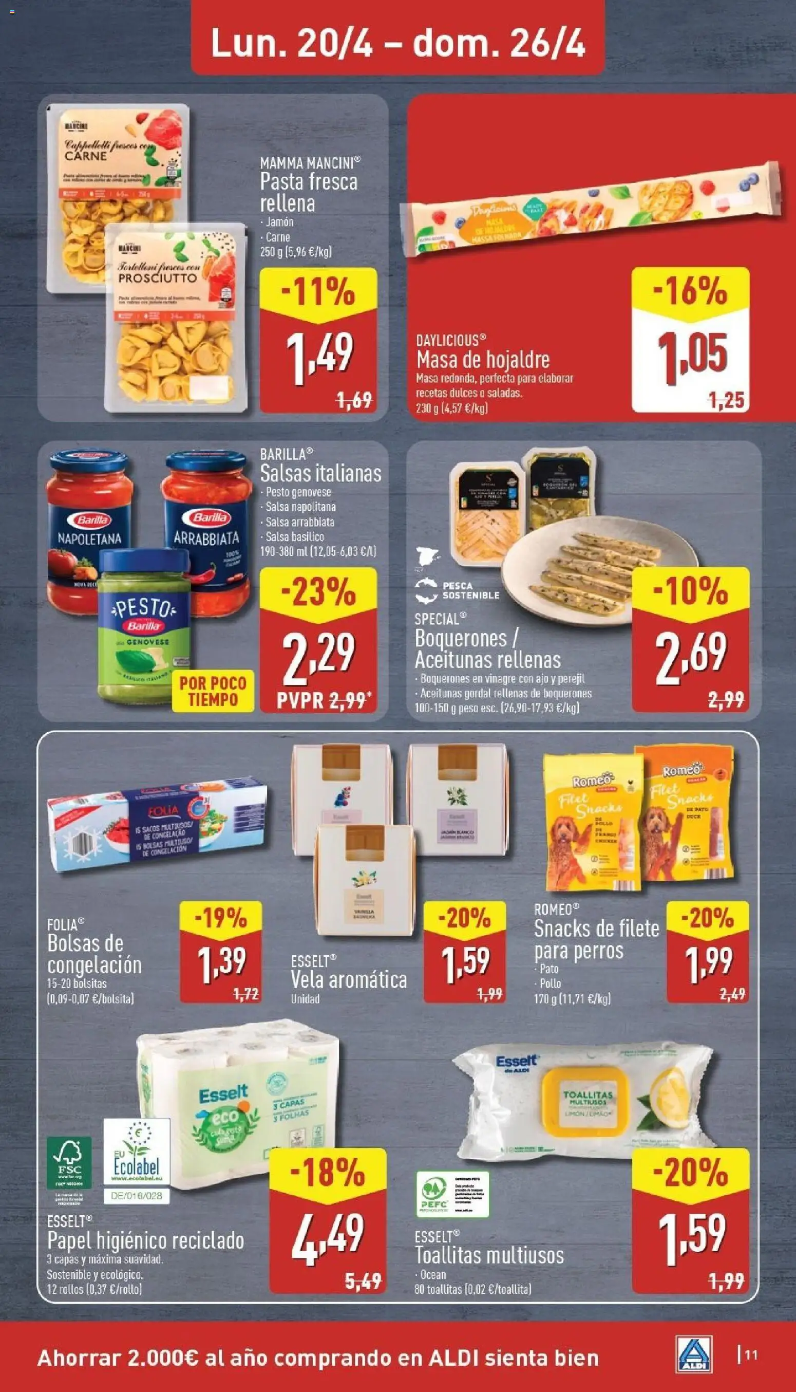 Aldi folleto Canarias │ válido desde el 20.04.2026 | Página: 11 | Productos: Papel higienico, Vela, Peso, Filete