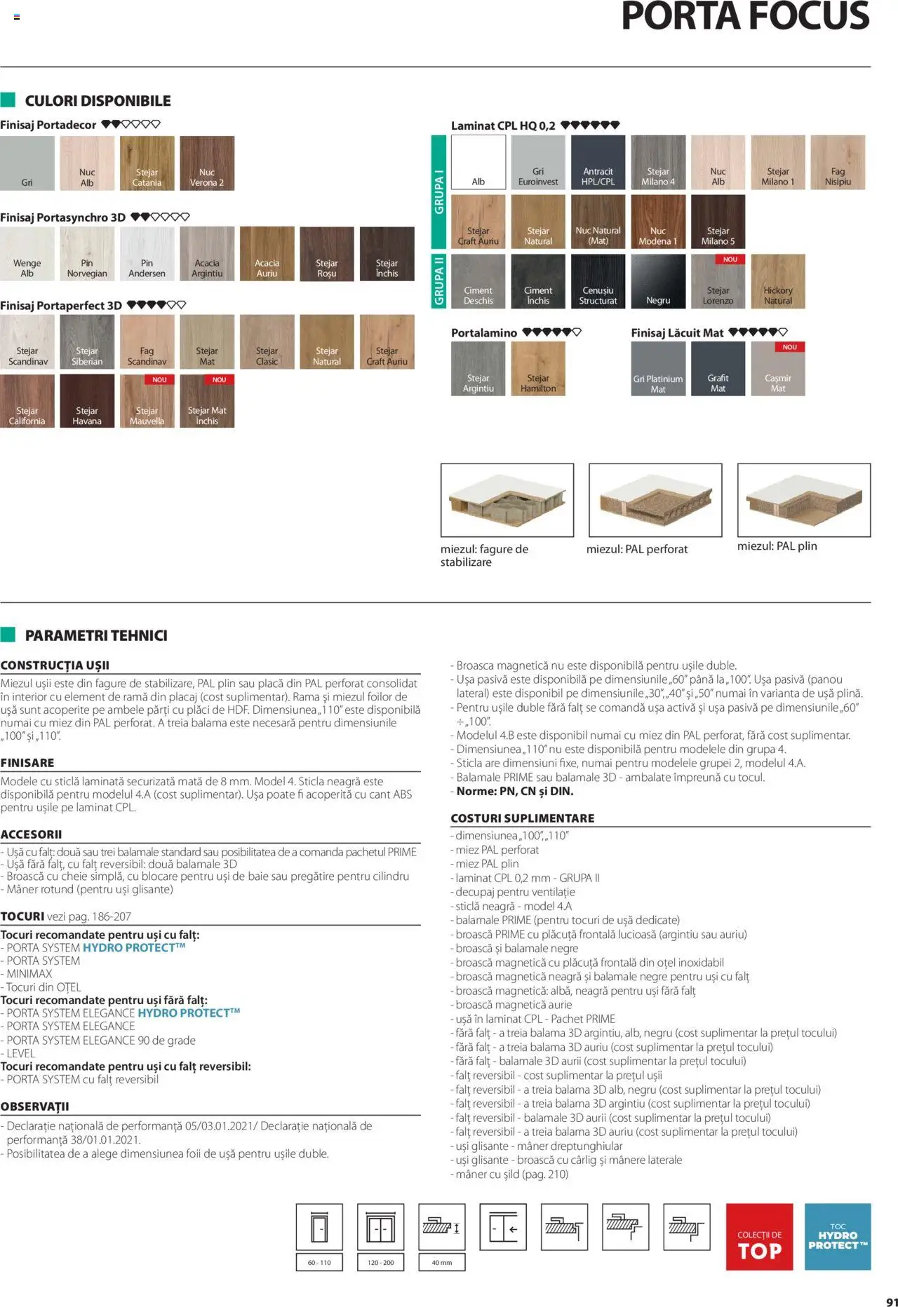 Noul catalog Proges – valabil de la 01.05.2025 | Pagină: 91 | Produse: Mâner, Ușă