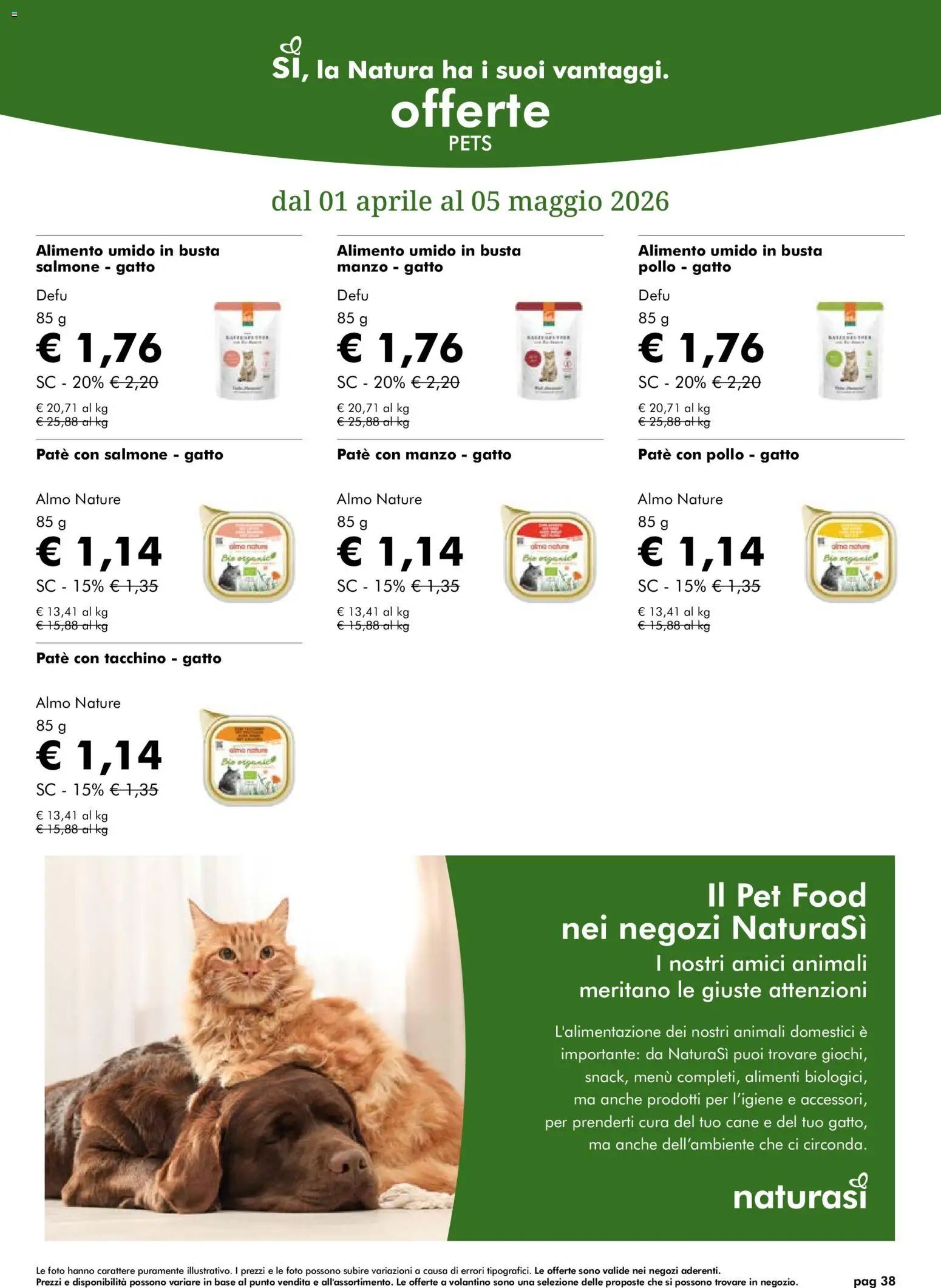 Volantino Natura Sì del 01.04.2026 | Pagina: 38