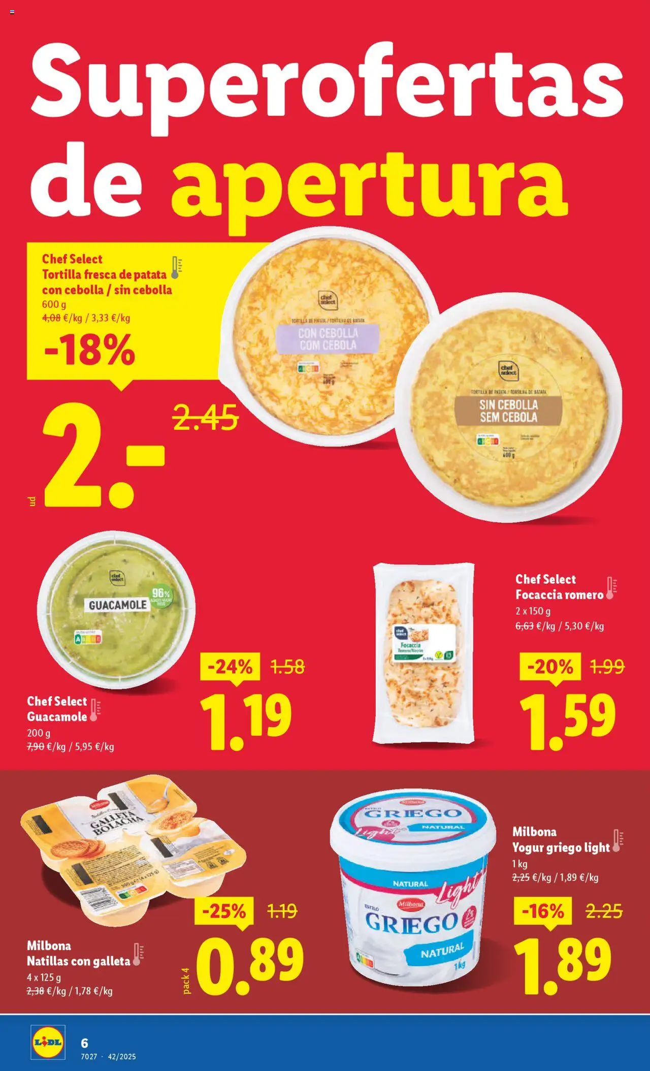 Lidl - Canarias │ válido desde el 10.10.2025 | Página: 6 | Productos: Yogur, Μαγειρική εστία, Ρυζογκοφρέτα, Παγωμένο τσάι