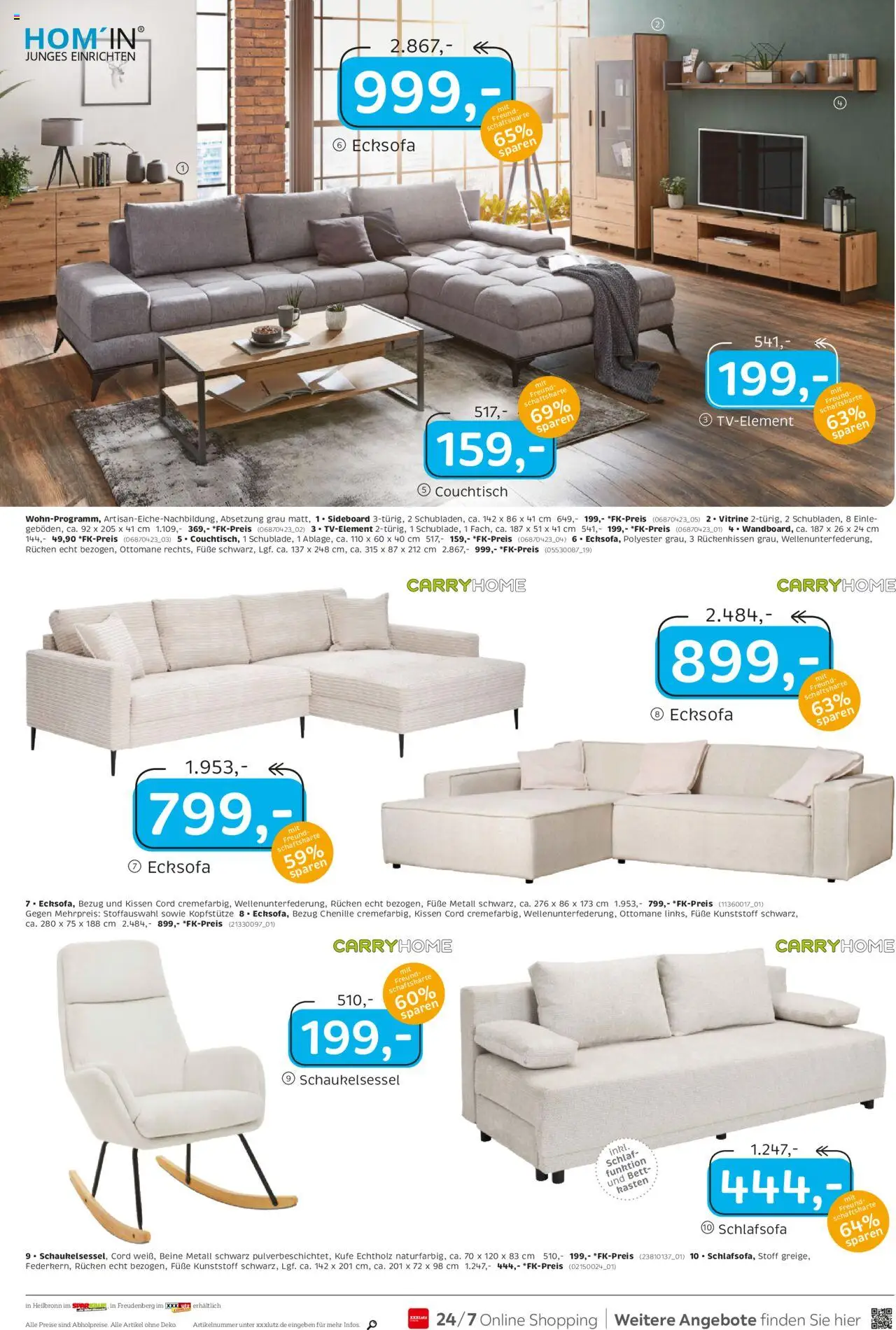XXXL Lutz Prospekt 	 - gültig ab dem 21.07.2025 | Seite: 18 | Produkte: Ecksofa, Bett, Kissen, Couchtisch