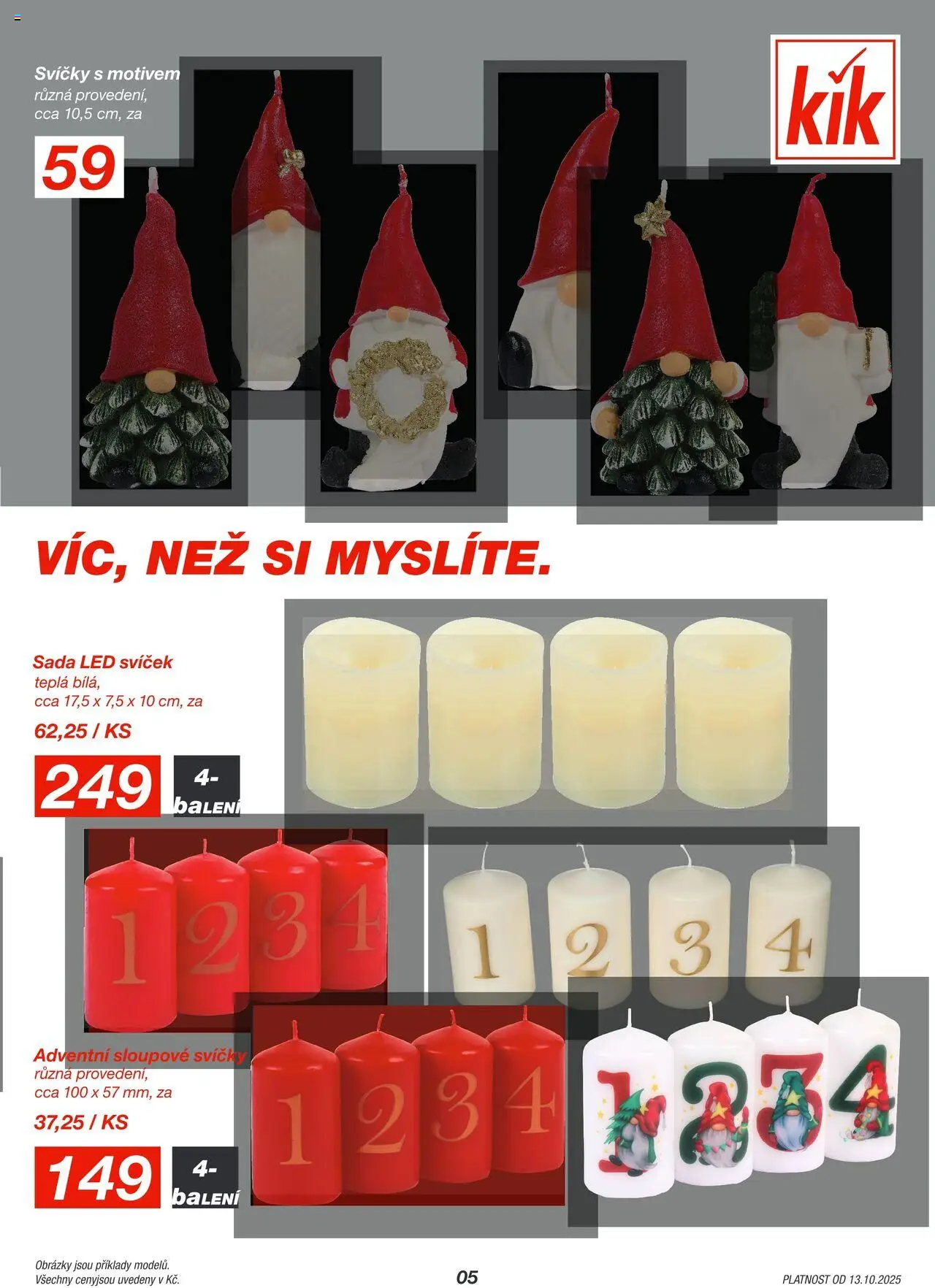 Kik leták od 13.10.2025 | Strana: 5 | Produkty: Svíčky, LED