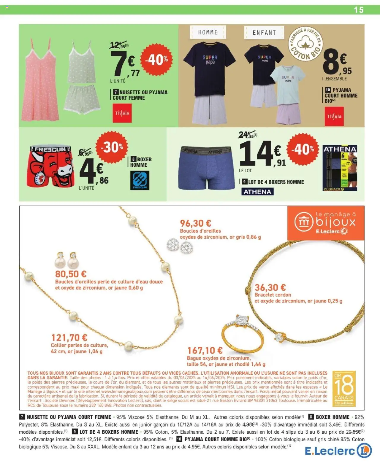  | Page: 15 | Produits: Coton, Bracelet, Bijoux, Pyjama