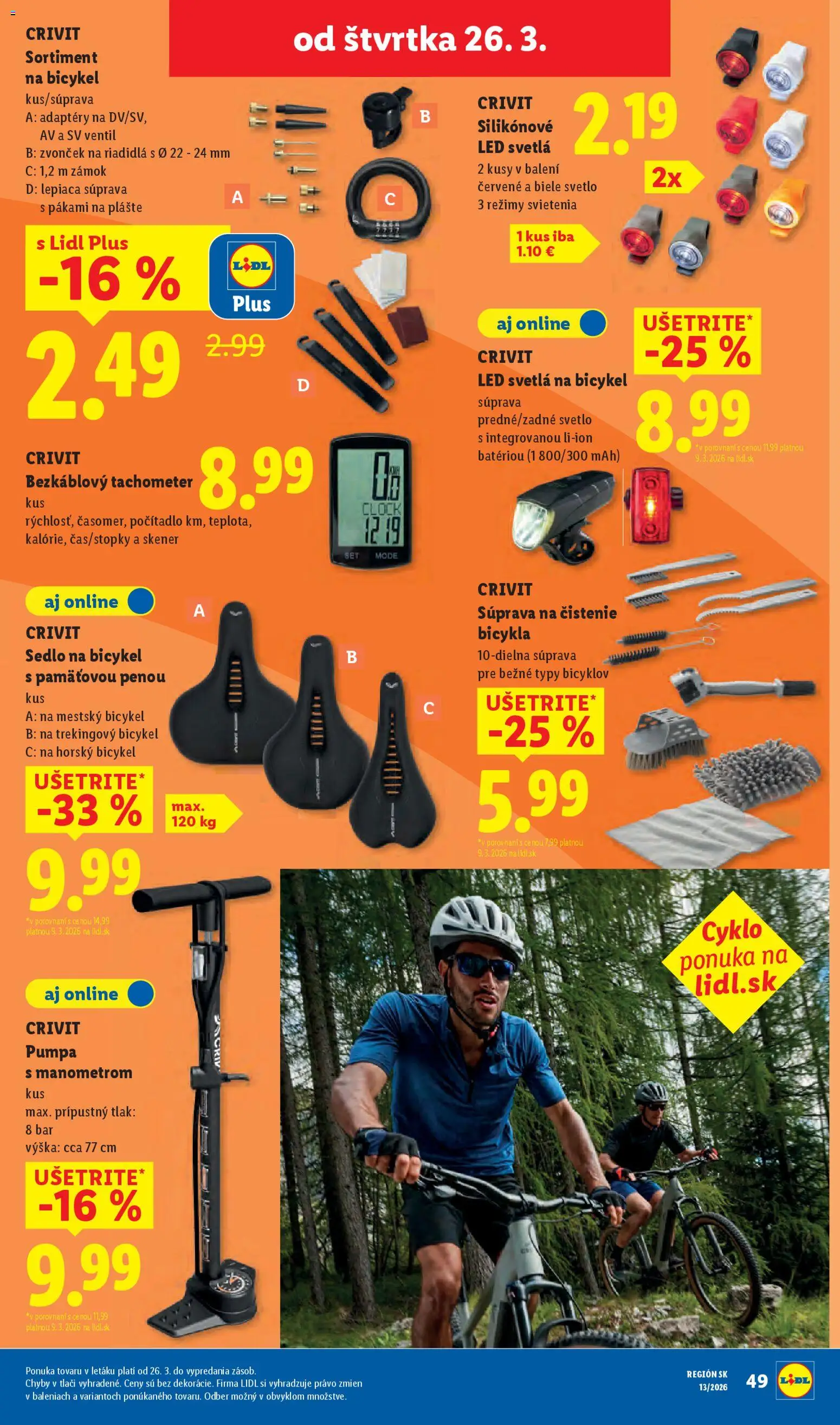 Nové Lidl akcie – leták je platný od 23.03.2026 | Strana: 95 | Produkty: Pumpa, Led svetlá, Svetlo, Ventil