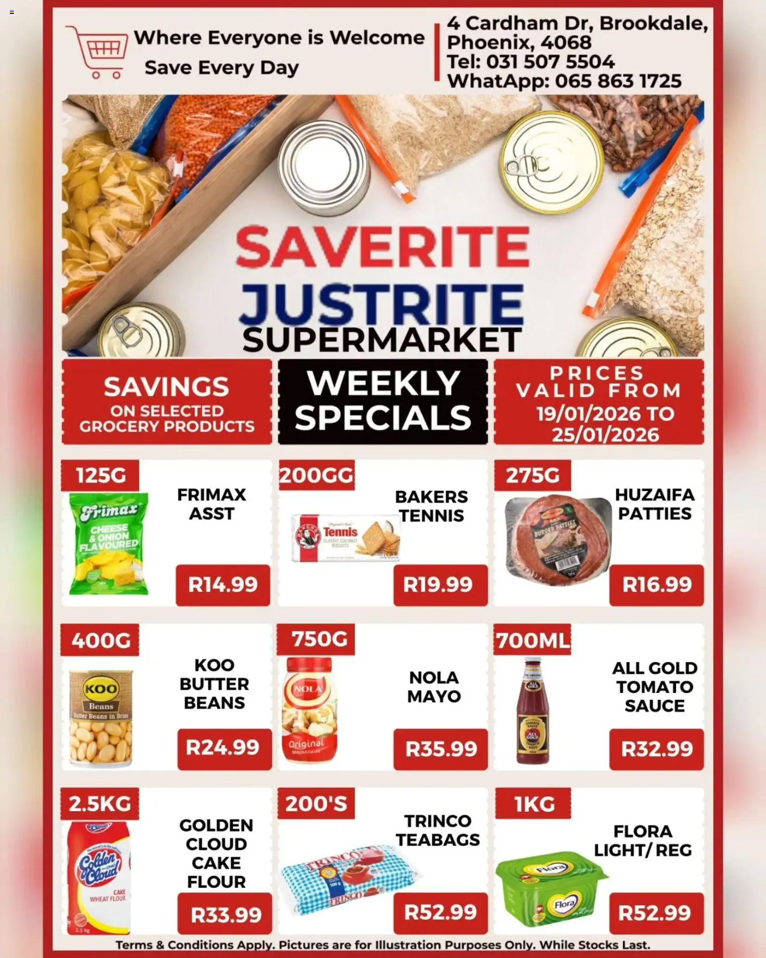 New Saverite catalogue – valid from 19.01.2026 | Page: 2 | Products: Cake, Flour, Butter, Cheese