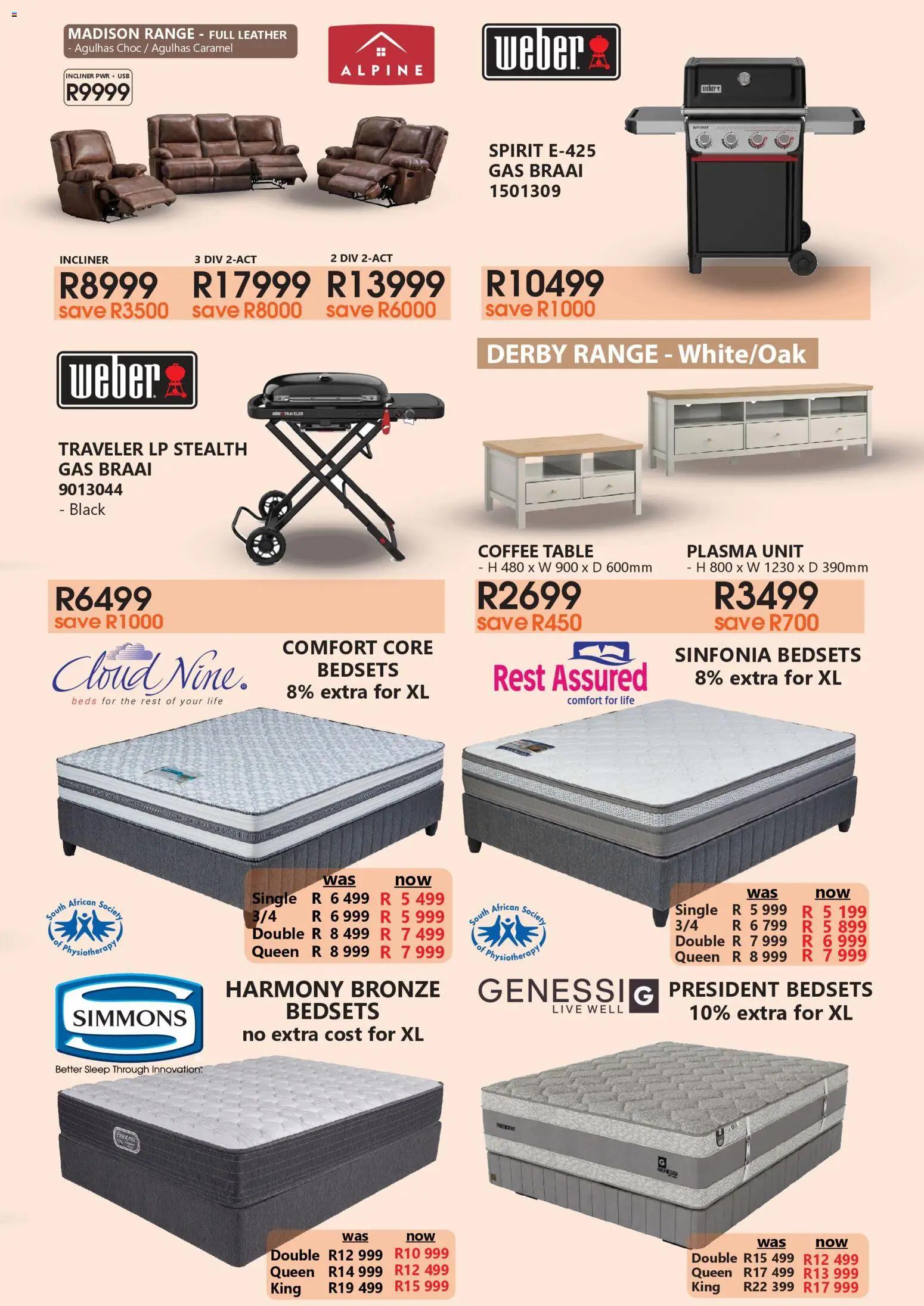 New Tafelberg Furnishers catalogue – valid from 08.04.2026 | Page: 4 | Products: USB, Plasma unit, Coffee, Caramel