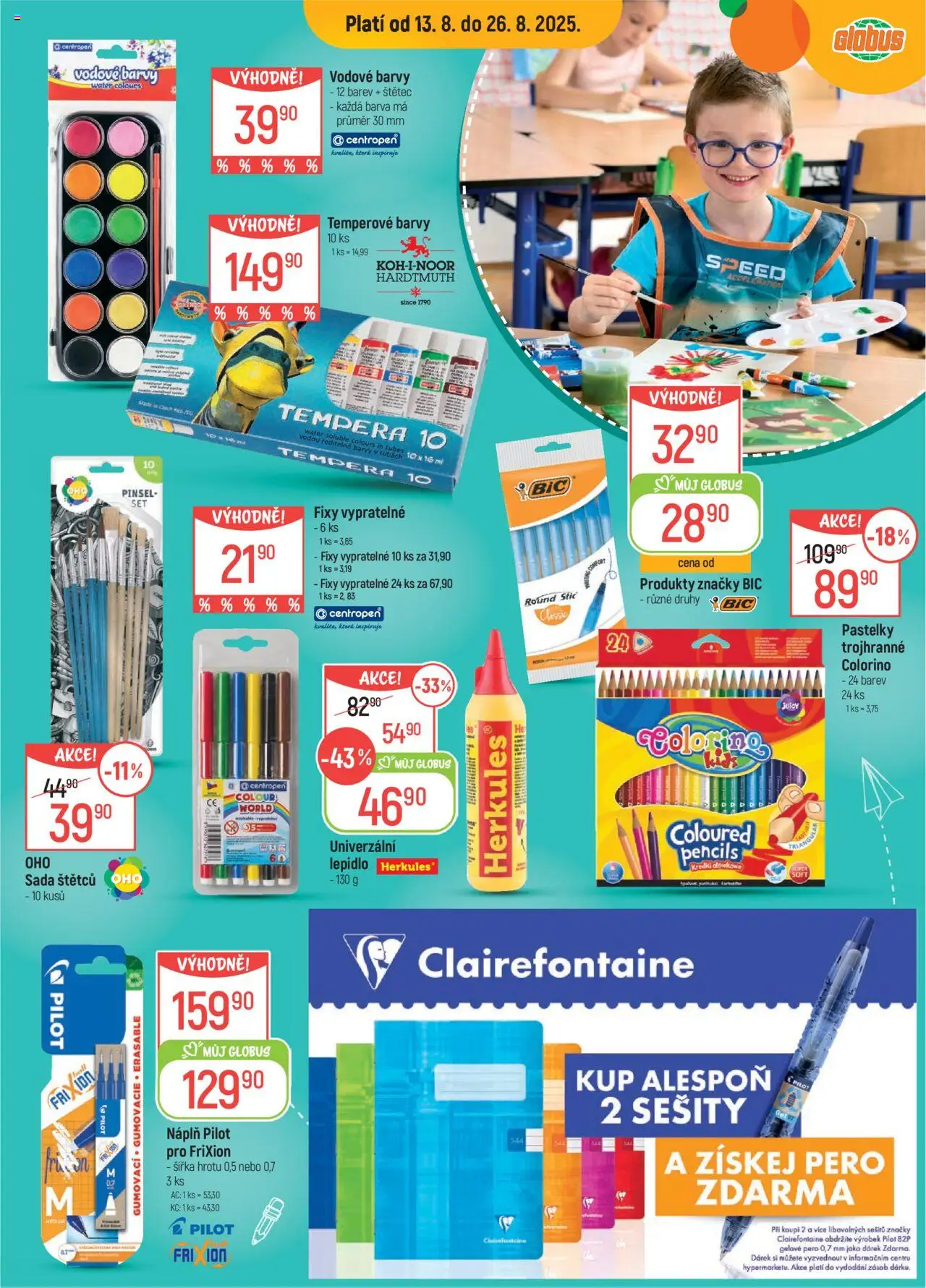 Globus leták - Pardubice od 13.08.2025 | Strana: 15 | Produkty: Globus, Pero, Fixy, Štětec